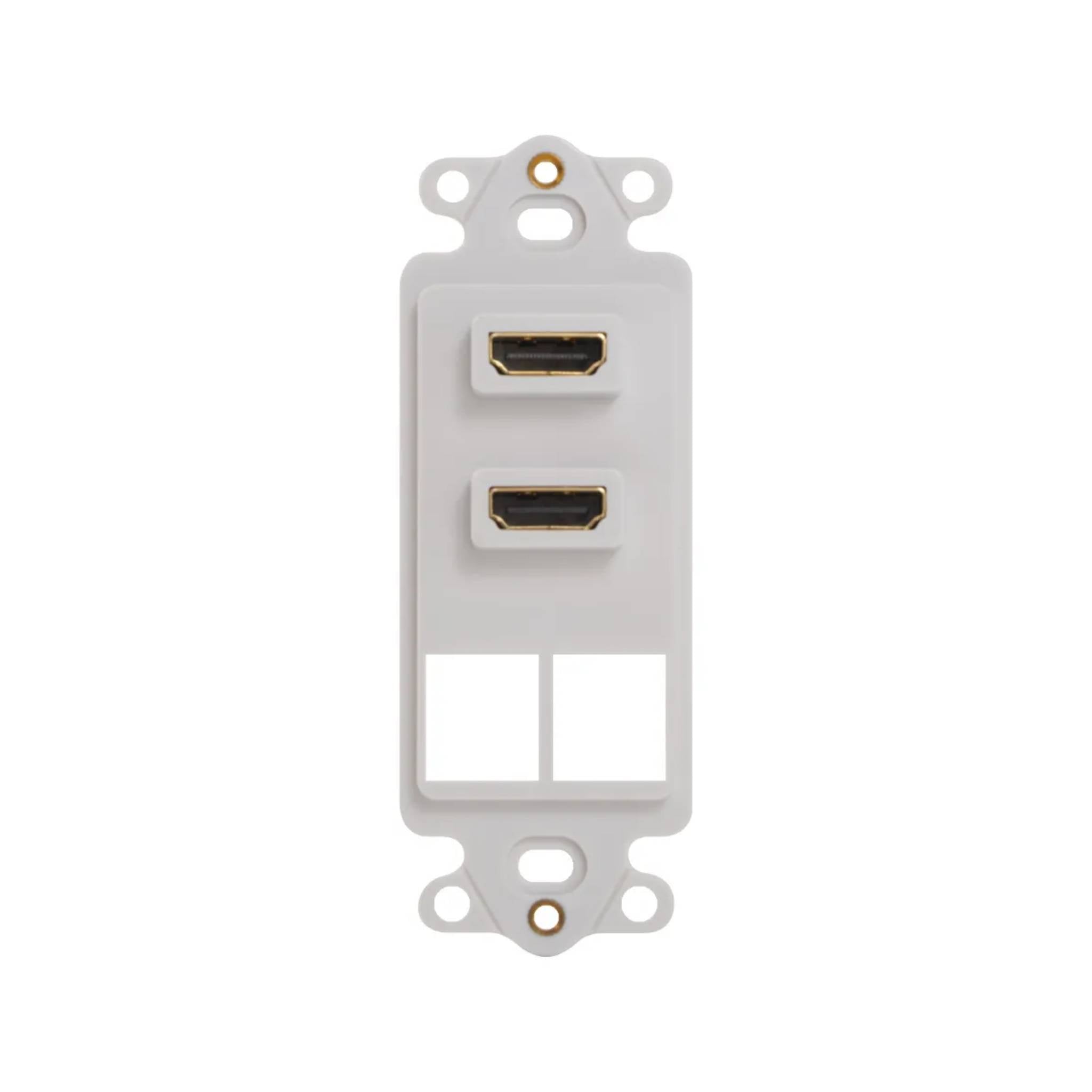ICC Decorex Insert With Two HDMI Connector And Two Ports For HD Style Jacks