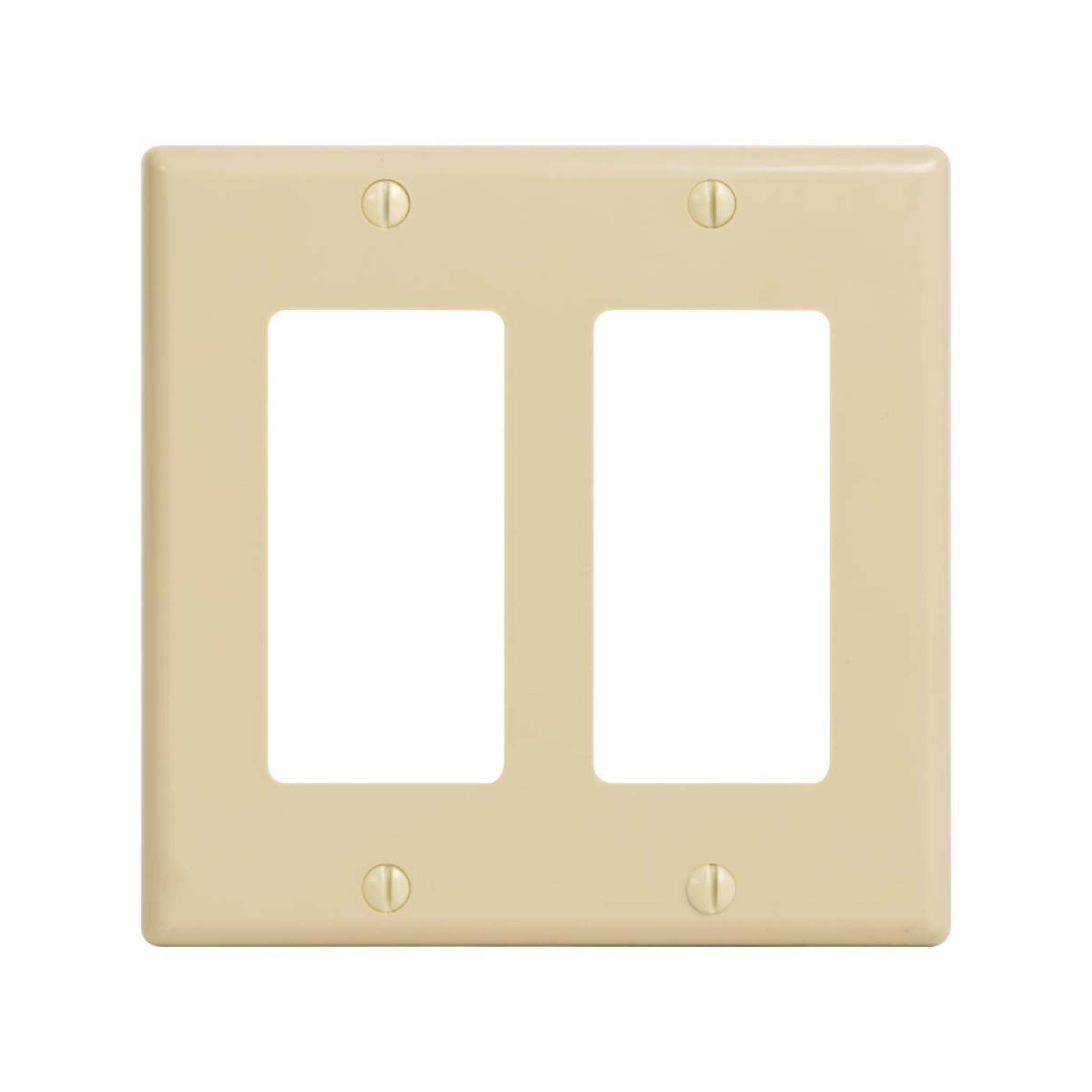 ICC Decorex Faceplate With Two Insert Spaces Double Gang