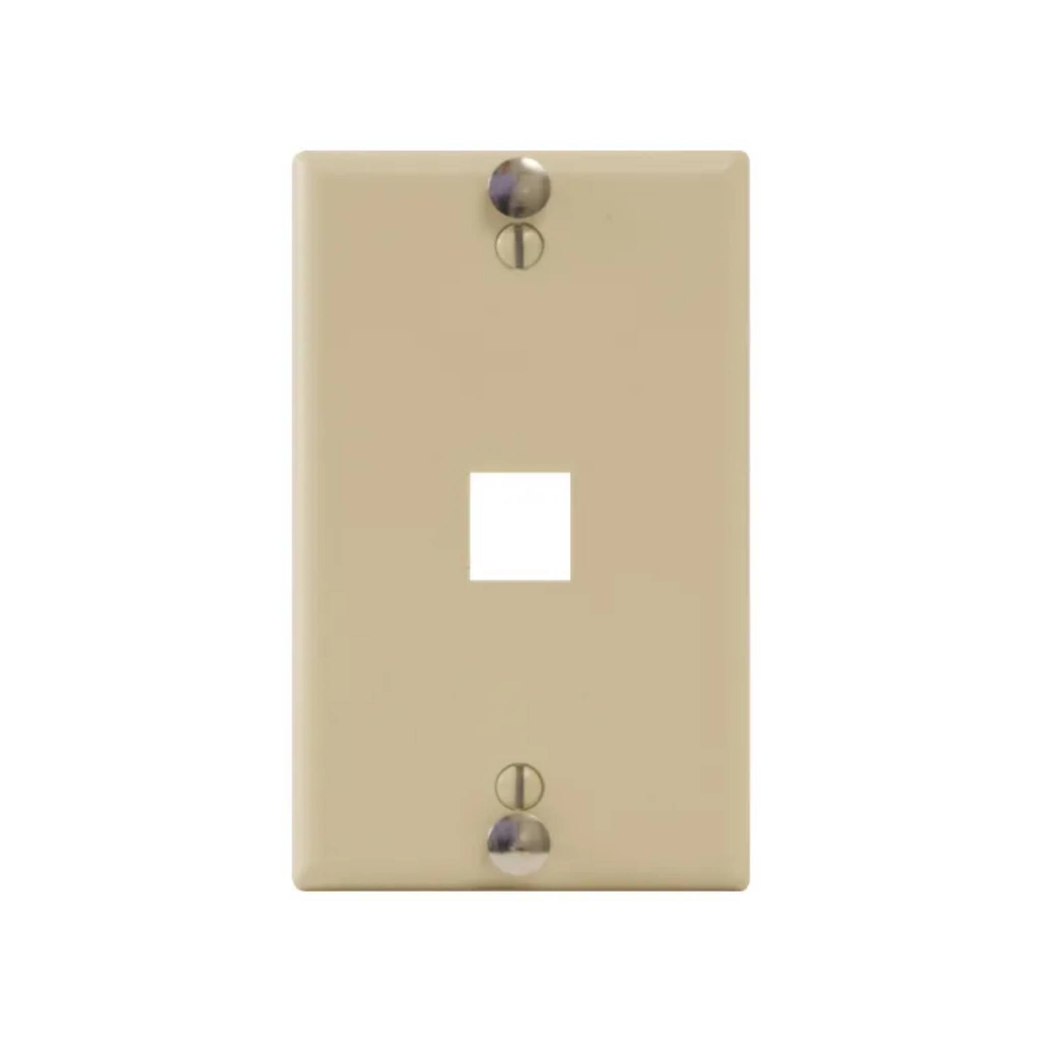 ICC Telephone Faceplate With One Port For EZ/HD Style And Hanging Standoffs