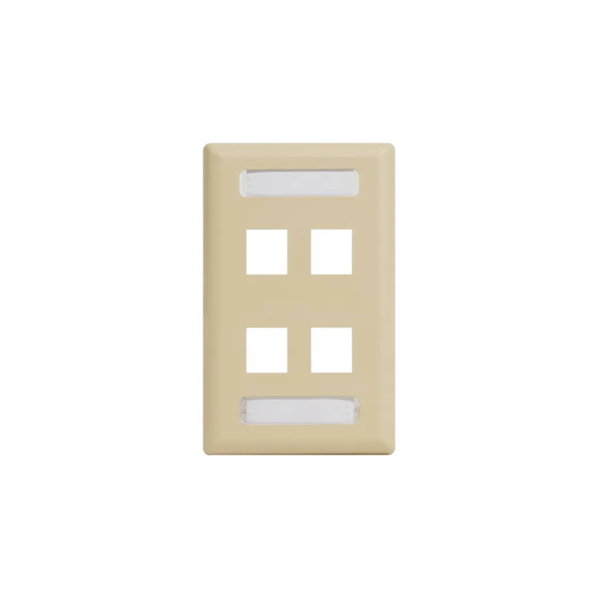 ICC Station ID Faceplate With EZ/HD Style Single Gang