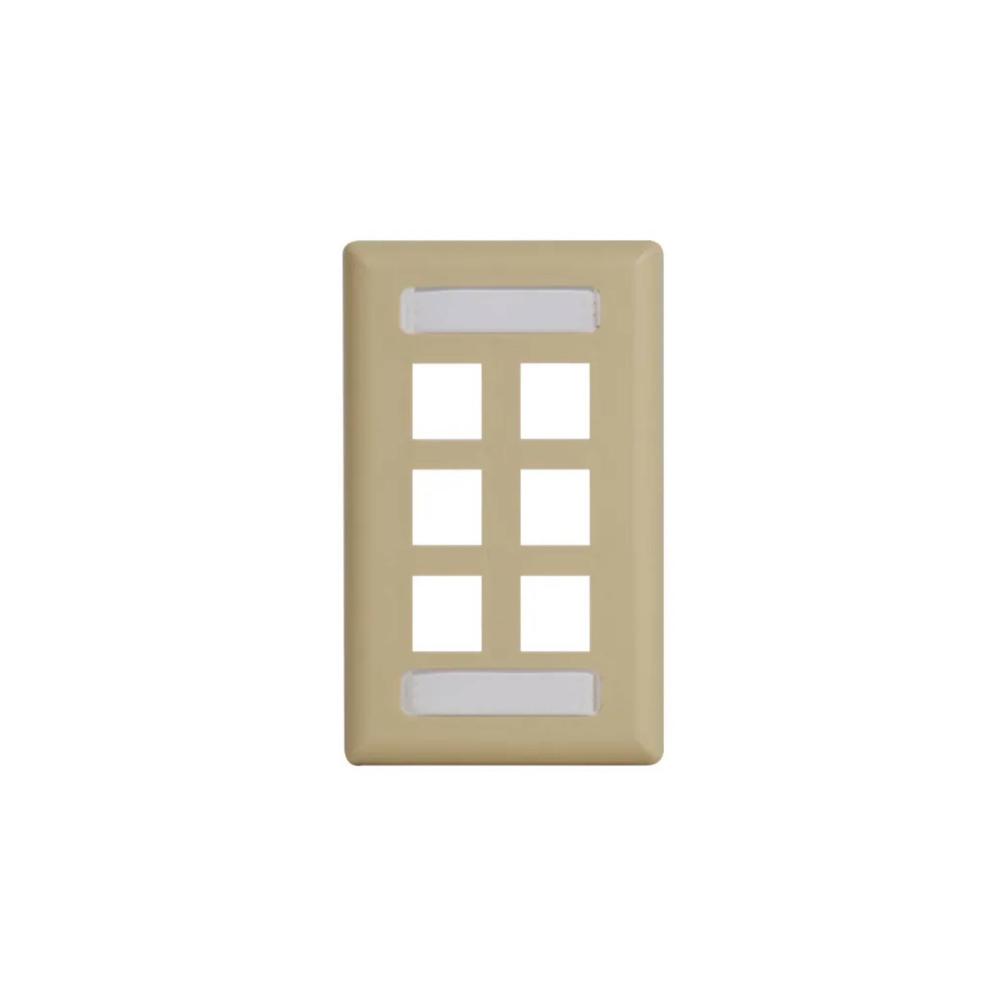 ICC Station ID Faceplate With EZ/HD Style Single Gang