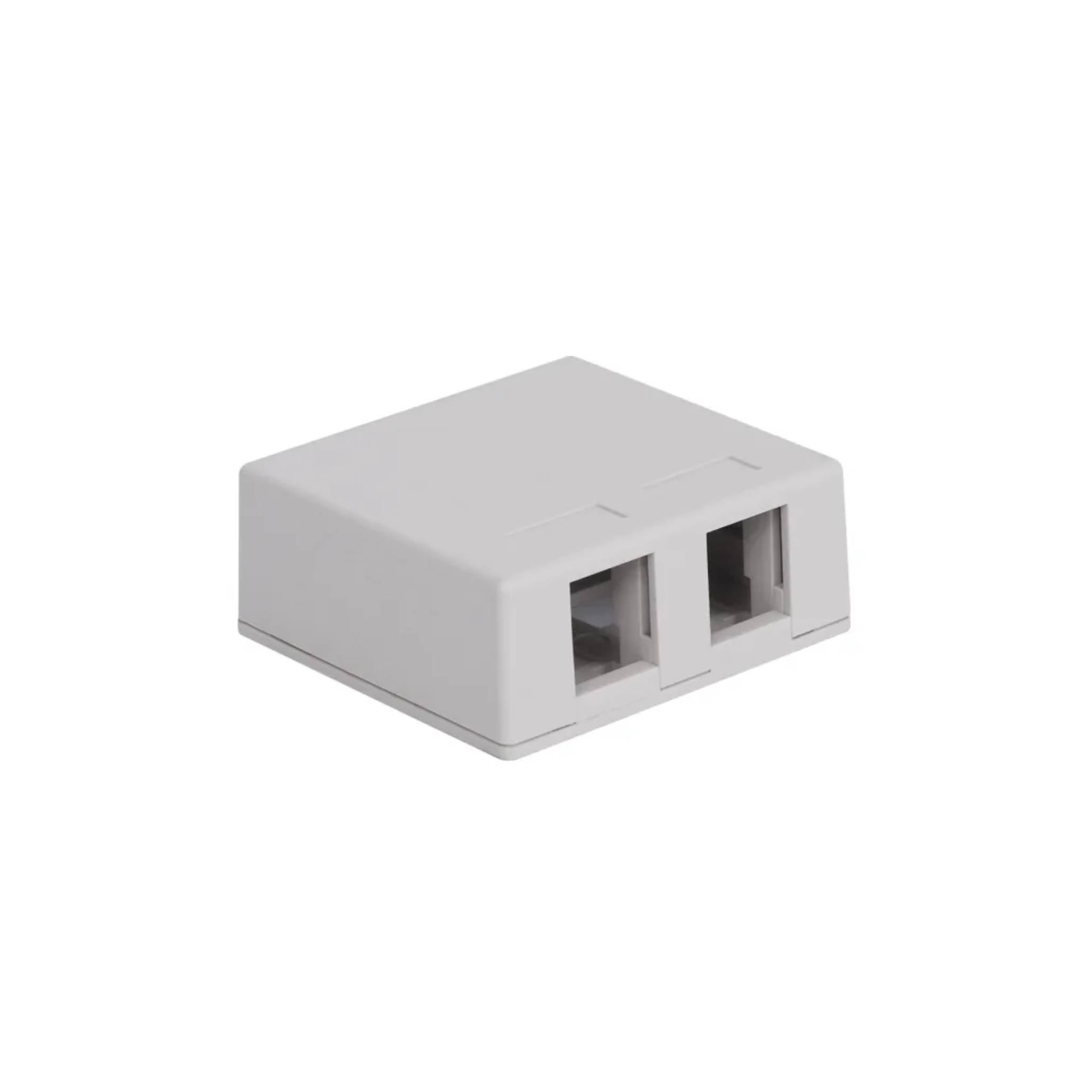 ICC Surface Mount Box With Two Port Empty White