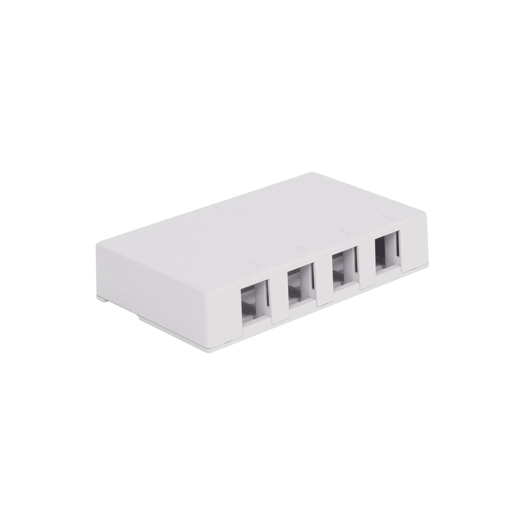 ICC Surface Mount Box With Four Port Empty White
