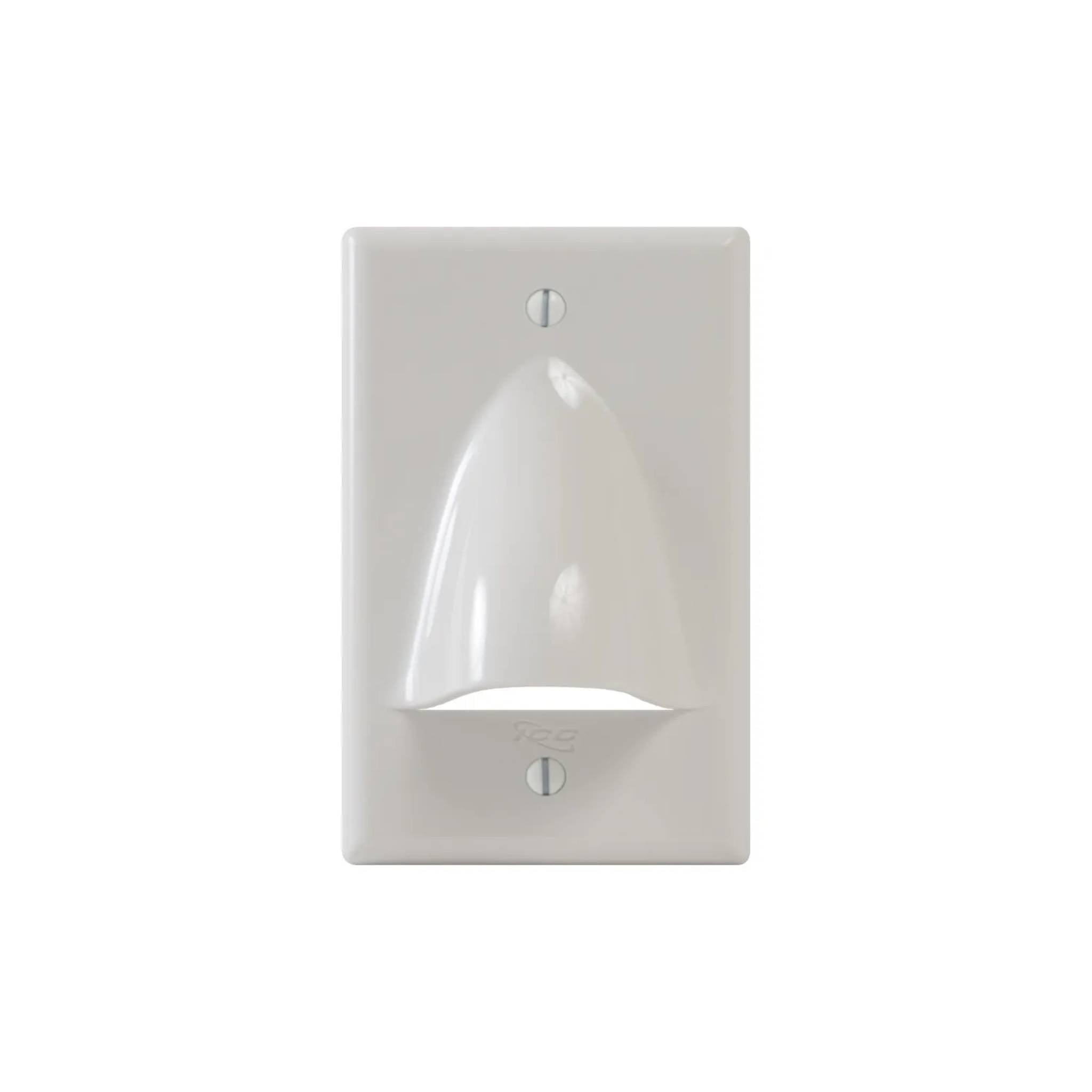 ICC Bull Nose Plate Single Gang White