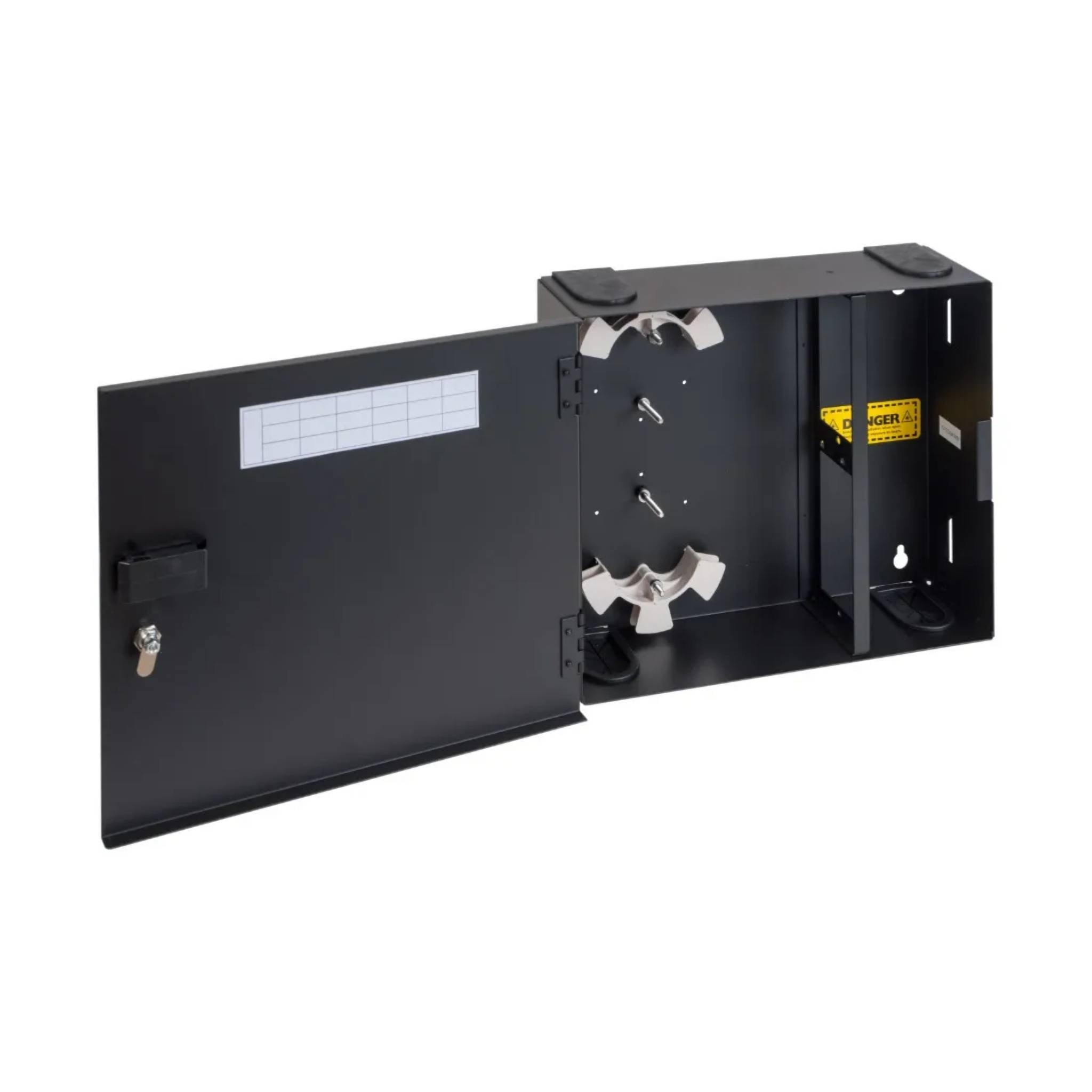 ICC HD Fiber Optic Wall Mount Enclosure with 4 Slots for Adapter Panels or Cassettes