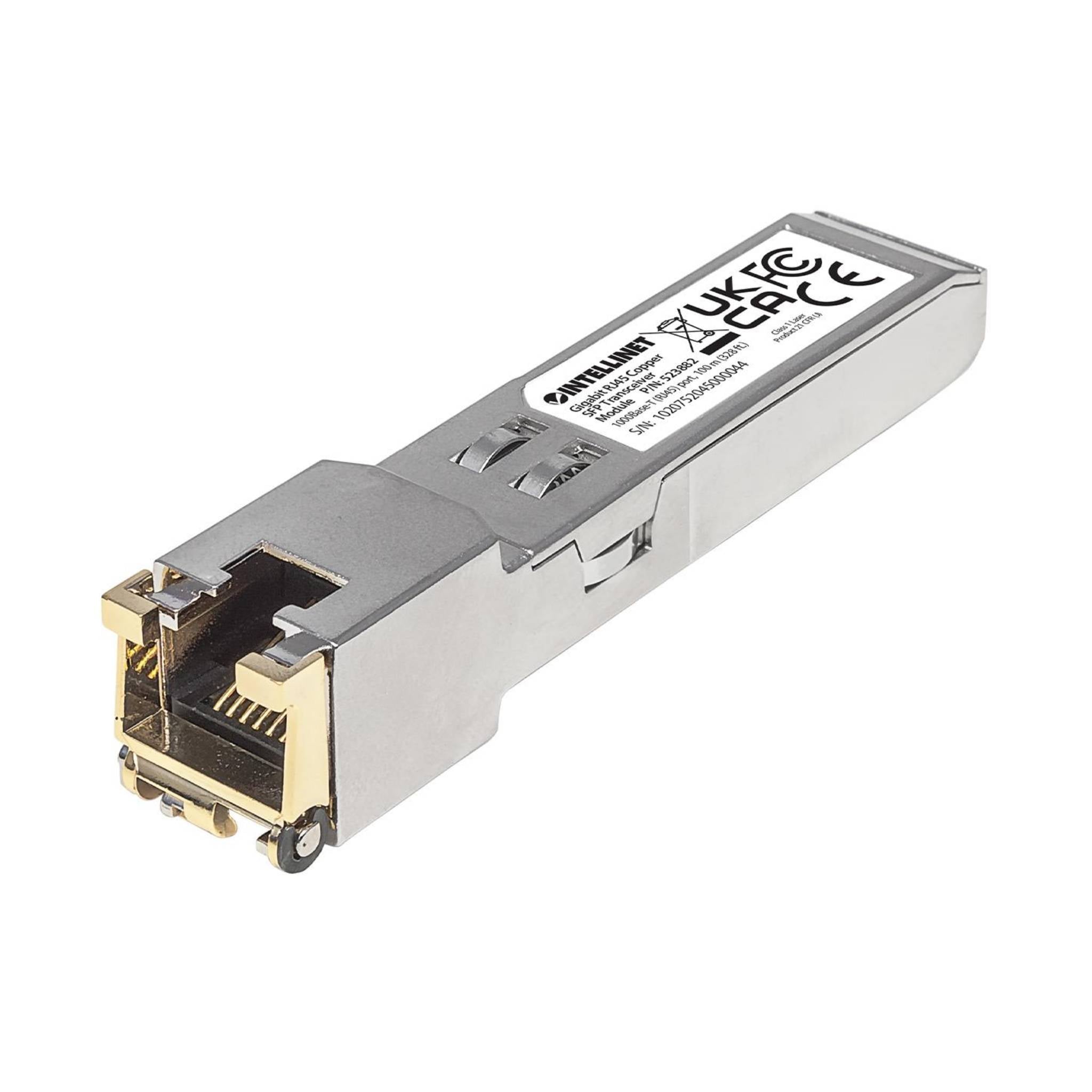 Intellinet SFP Transceiver Module Gigabit RJ45 Copper Connector for High-Speed Data Transfer