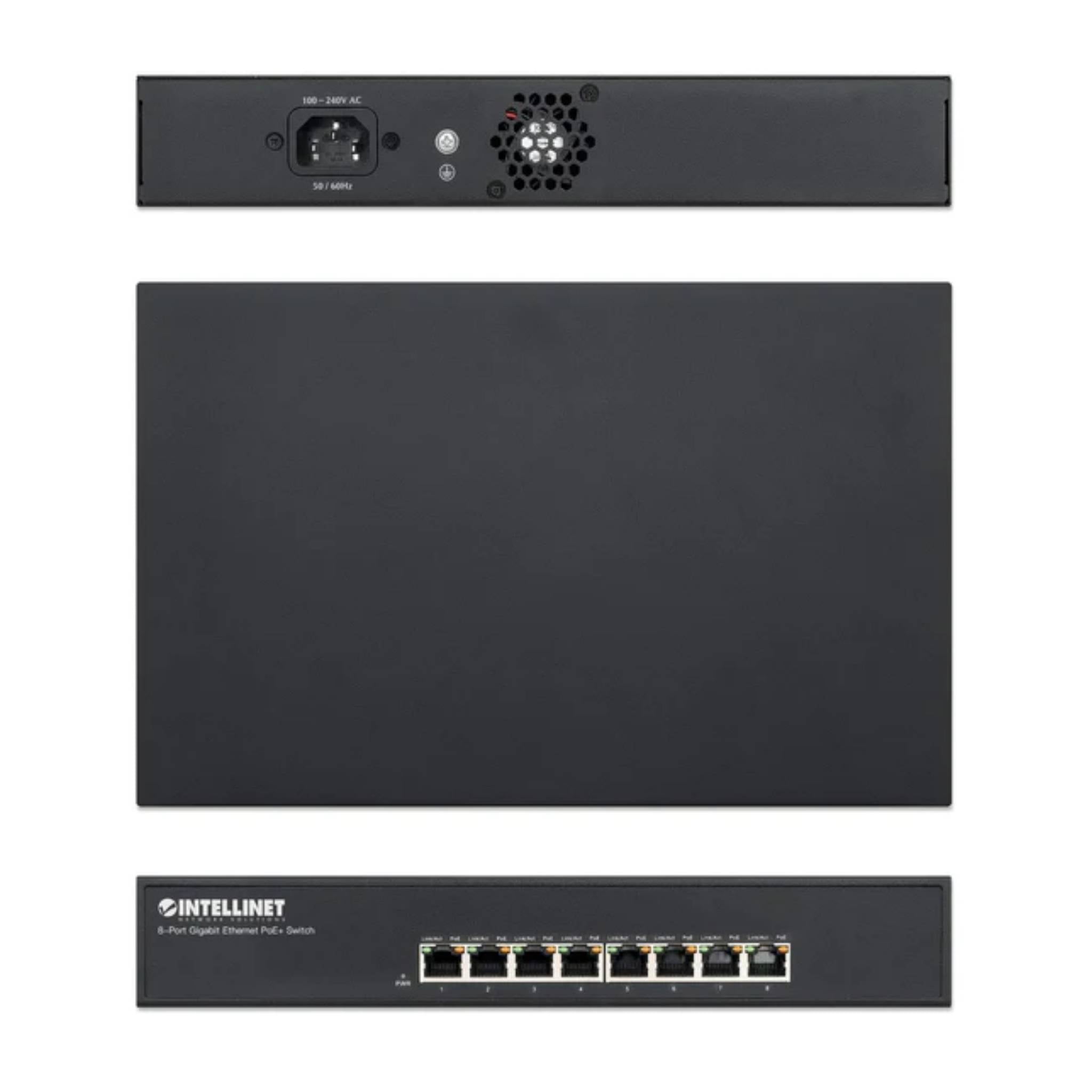 Intellinet 8-Port Gigabit Ethernet PoE+ Switch