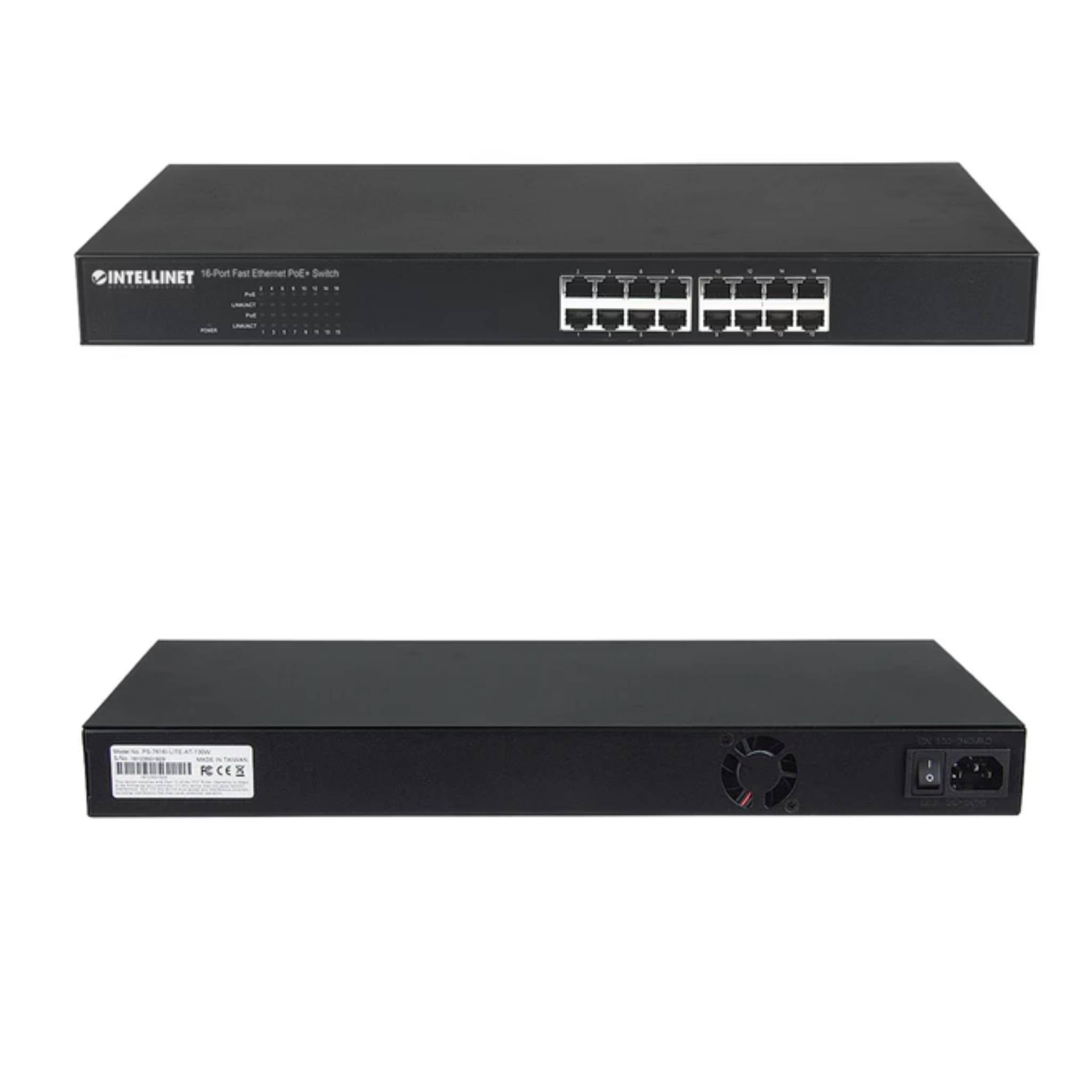 Intellinet 16-Port Fast Ethernet PoE+ Switch