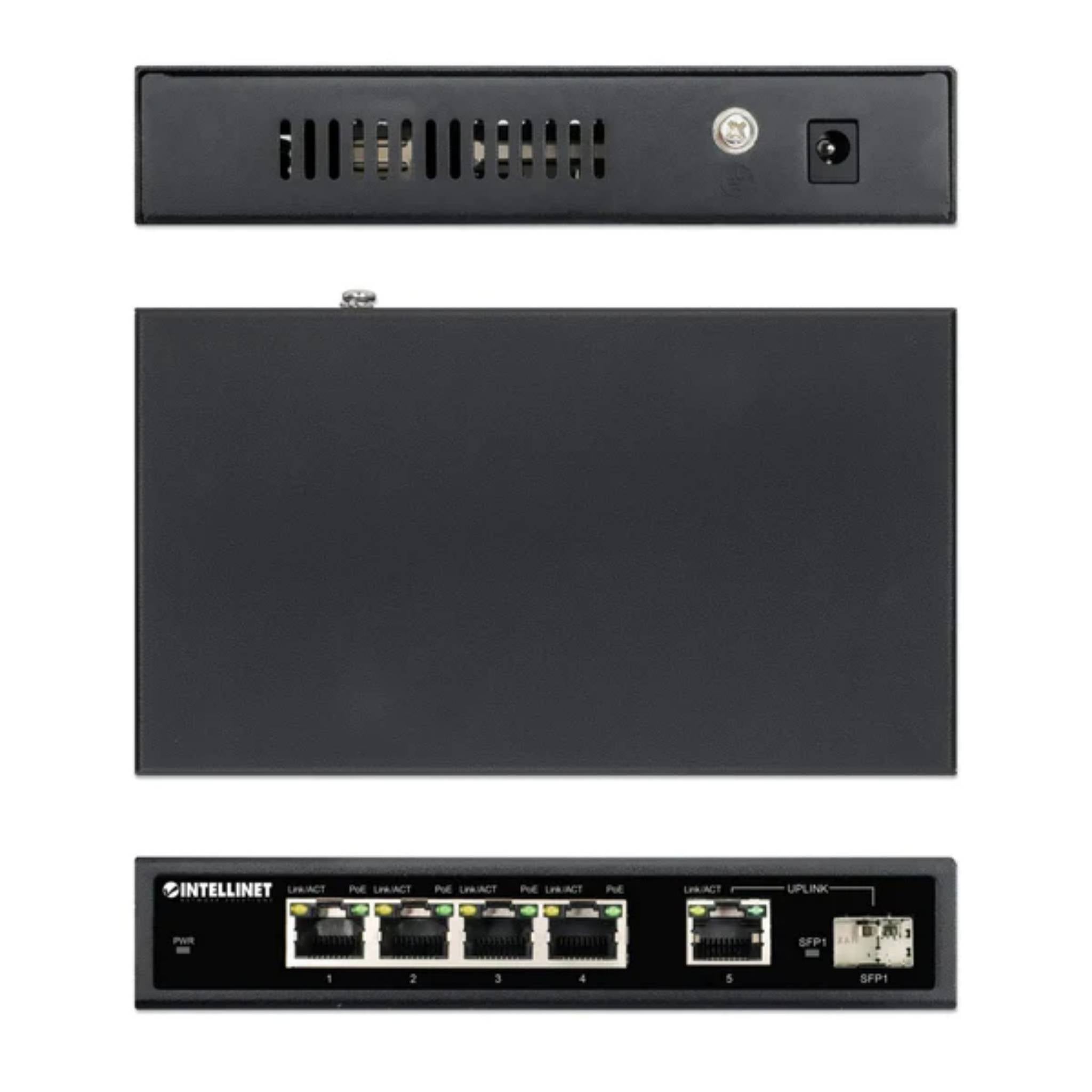 5-Port Gigabit Ethernet PoE+ Switch with SFP Port