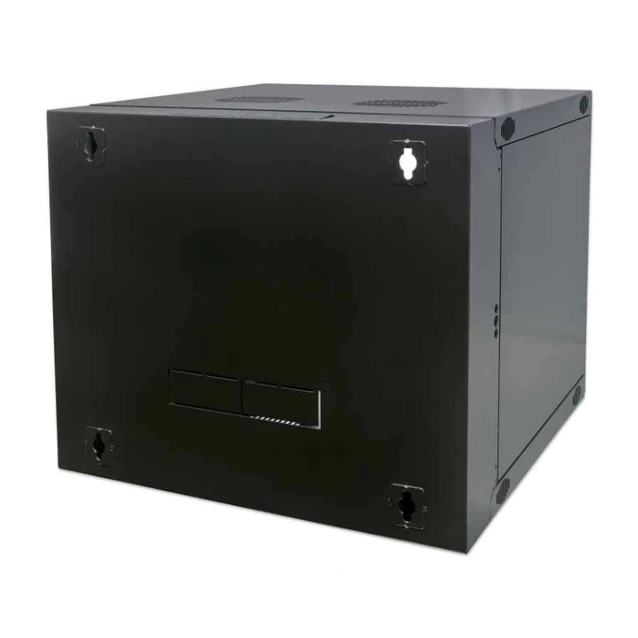 Intellinet Wall-Mount Double Section Cabinet 6U Flatpack Black 600mm Depth