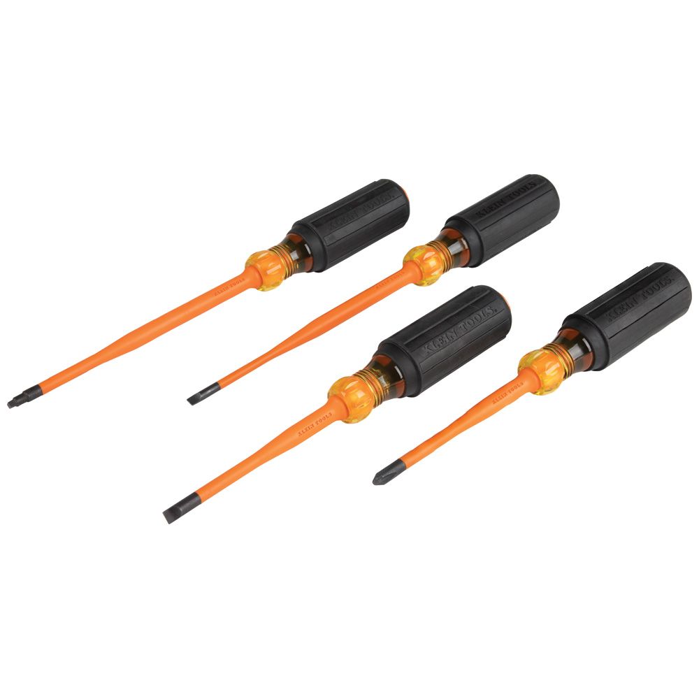 Screwdriver Set, Slim-Tip Insulated Phillips, Cabinet, Square, 4-Piece - Klein Tools