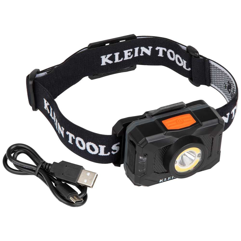 Klein Tools Rechargeable 2-Color LED Headlamp with Adjustable Strap