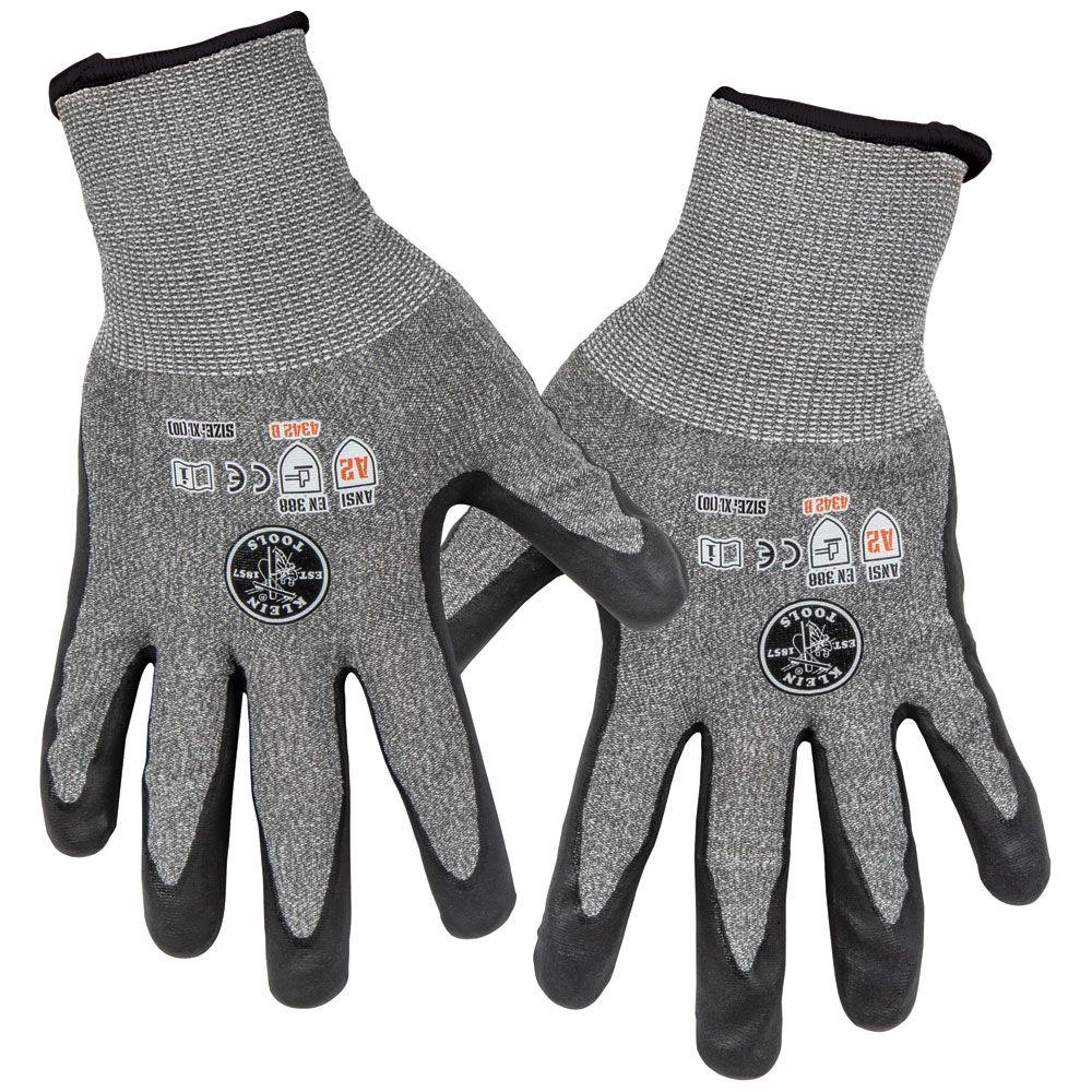Klein Tools Work Gloves, Cut Level 2, Touchscreen, X-Large, 2-Pair