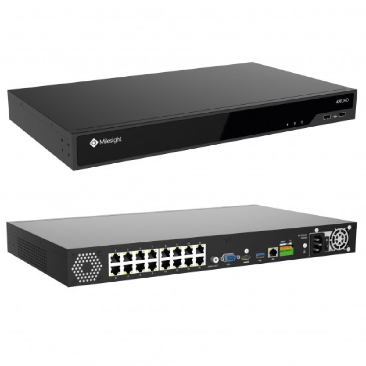 Milesight High-Performance 16-Channel PRO NVR with 20TB Storage Capacity and RJ45 Connectivity