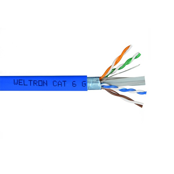 Weltron Blue Category 6 F/UTP 23AWG Solid CMR Bulk Wire