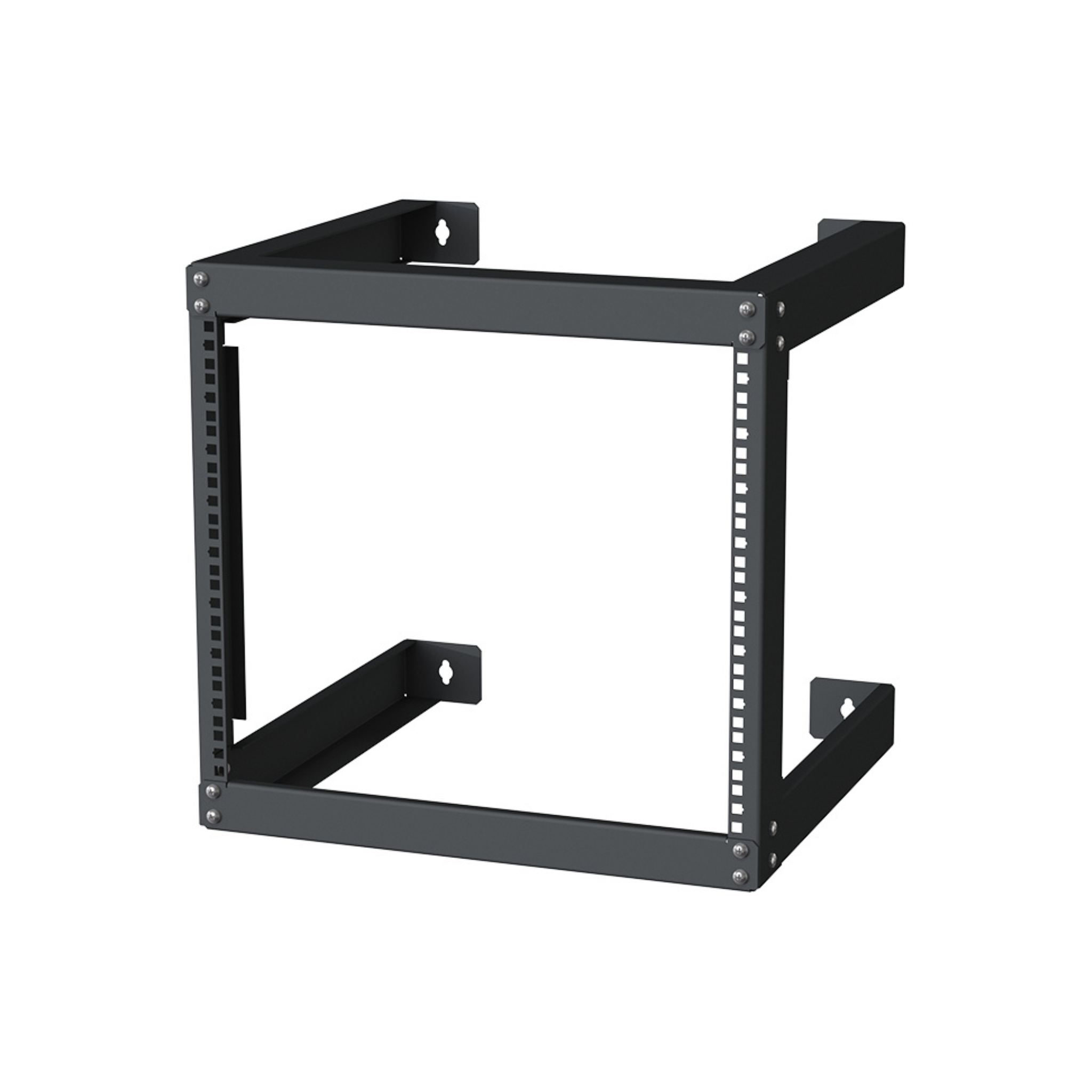 9U Open Wall Mount Steel frame open wall mount with M6 screws and cage nuts Frame