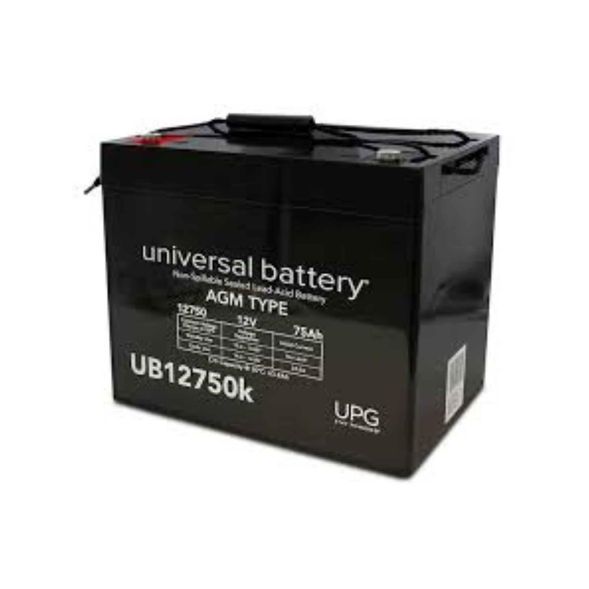 UPG Batteries Seal Lead Acid Battery 12 Volt 75 AH Internal Thread Terminal FIRE RATED