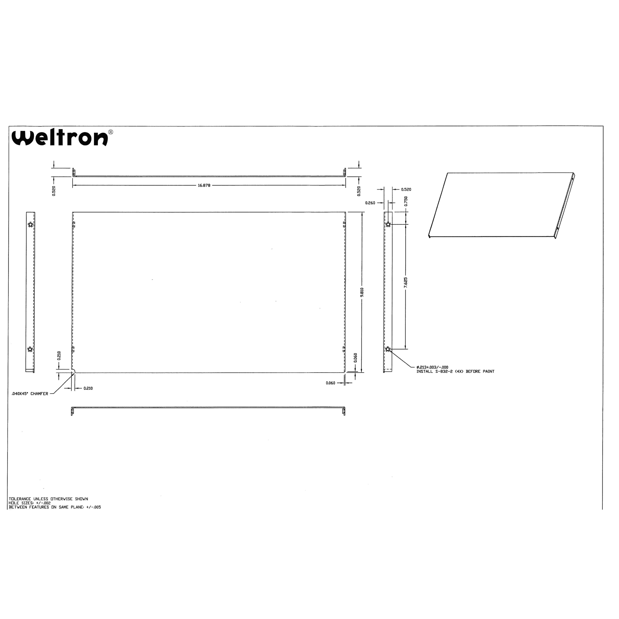Weltron 24 Port Rack Mount Fiber Enclosure