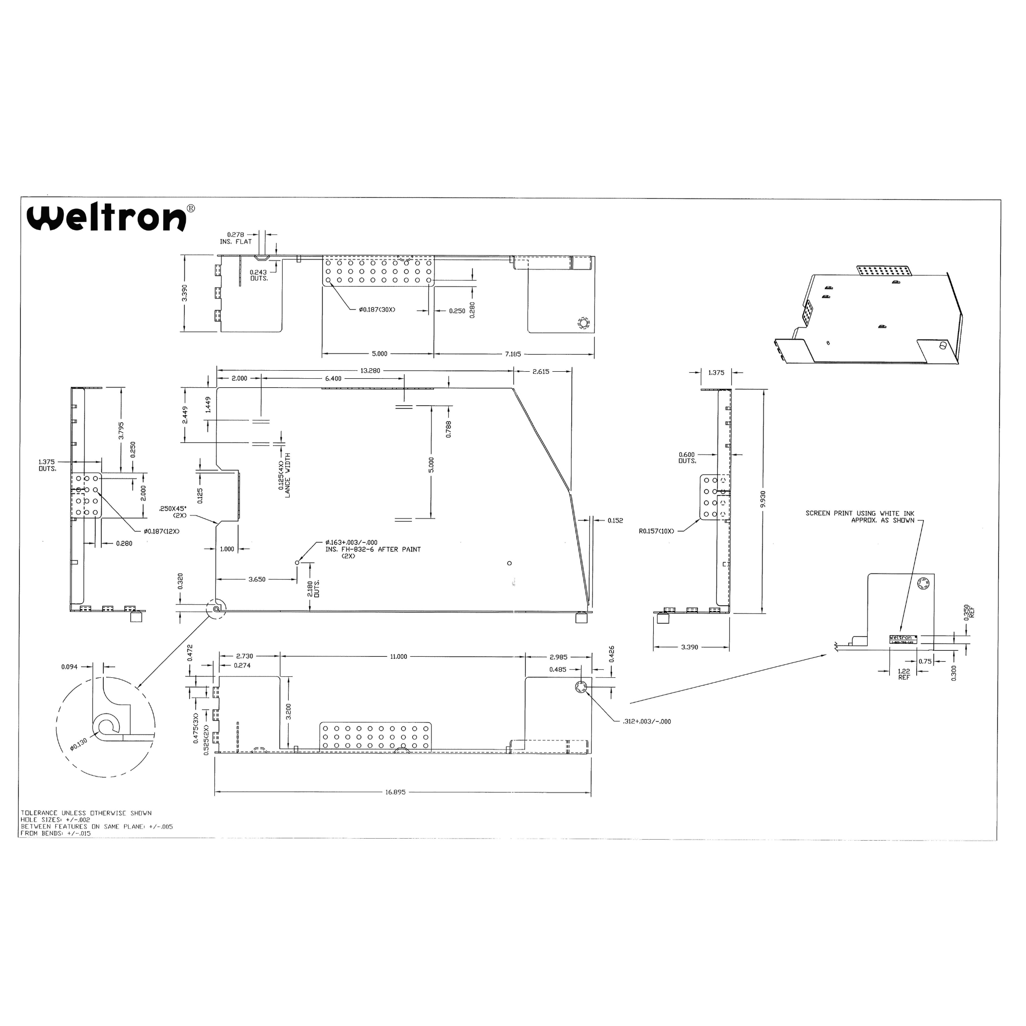 Weltron 24 Port Rack Mount Fiber Enclosure