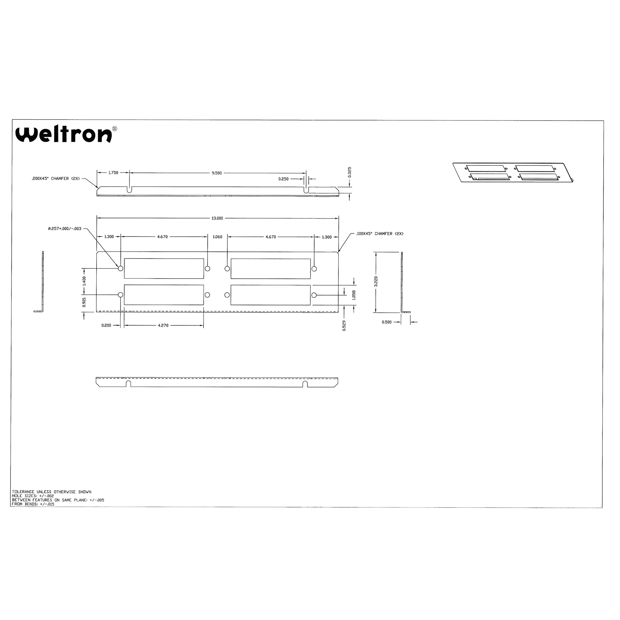Weltron 24 Port Rack Mount Fiber Enclosure