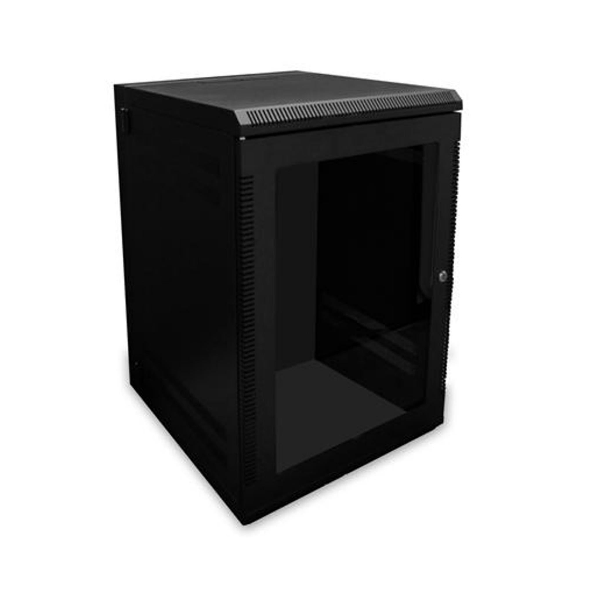 Wavenet 15U 23.6 X 23 X 30.3 Heavy Duty Steel Frame, Reversable Tempered Glass Door, 1 Fan