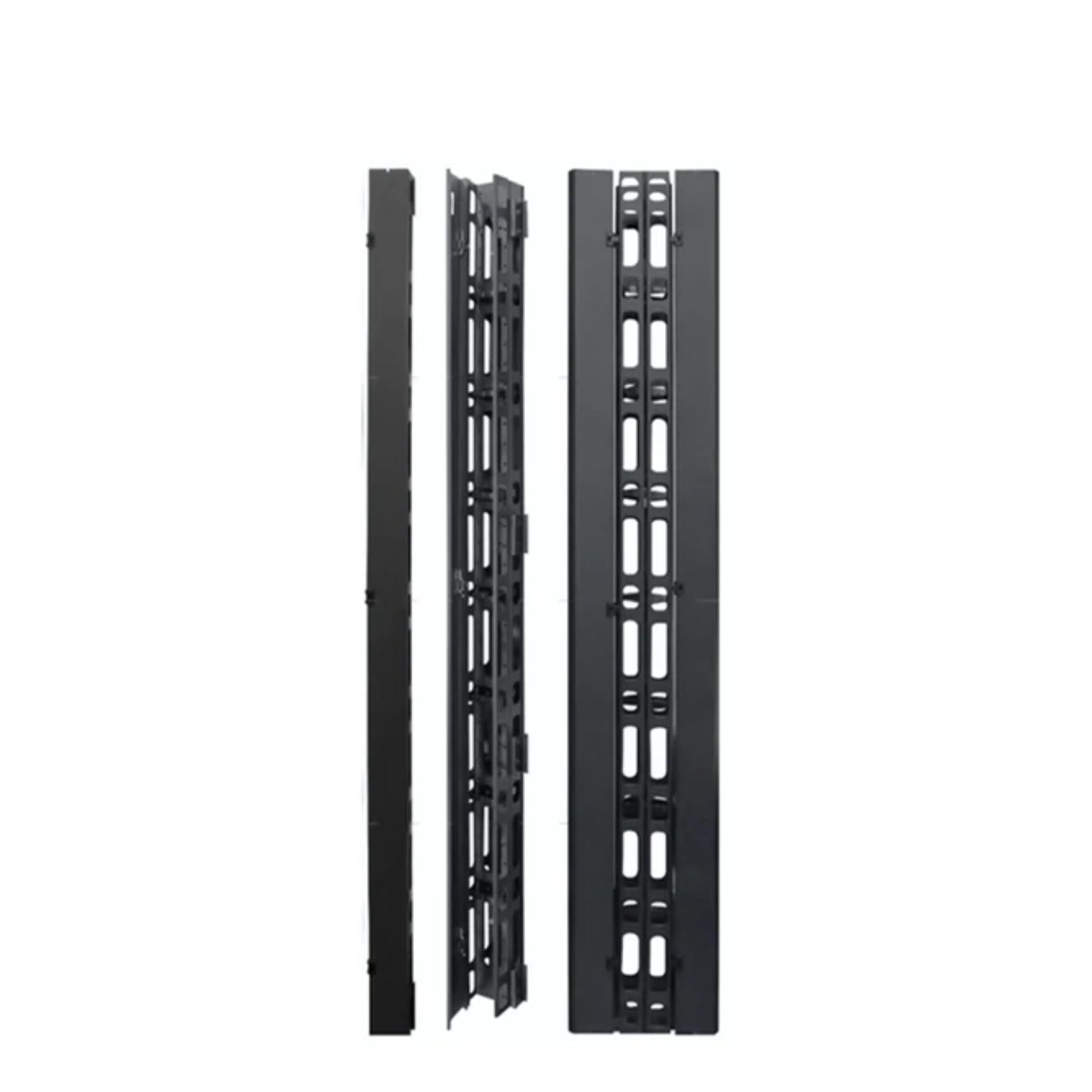 Wavenet Vertical Cable Management Channel Double 3.6"X 3.0"X 74" W/ Hinge Cover