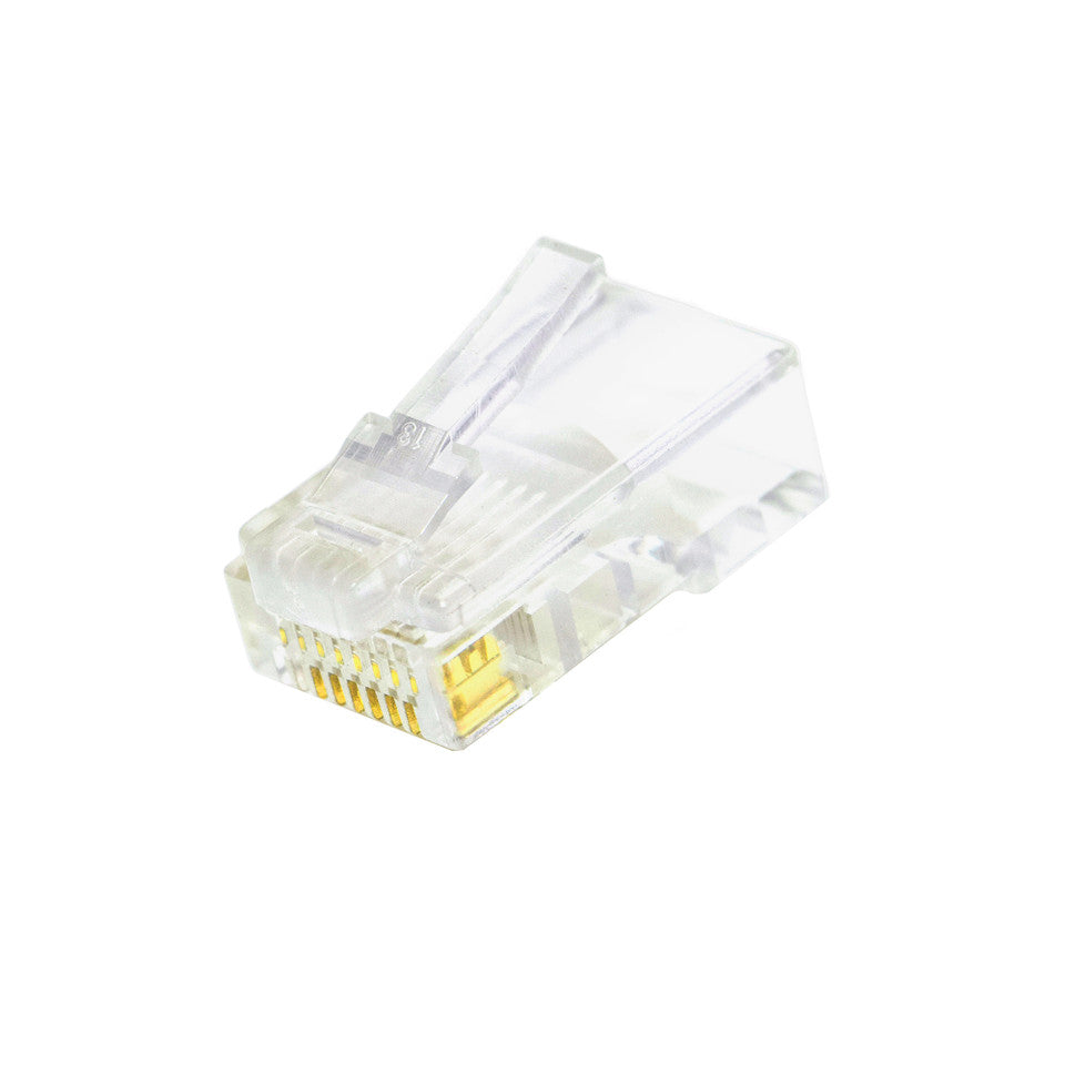 Weltron Category 5e RJ45 Modular Plug for Round Solid Cable