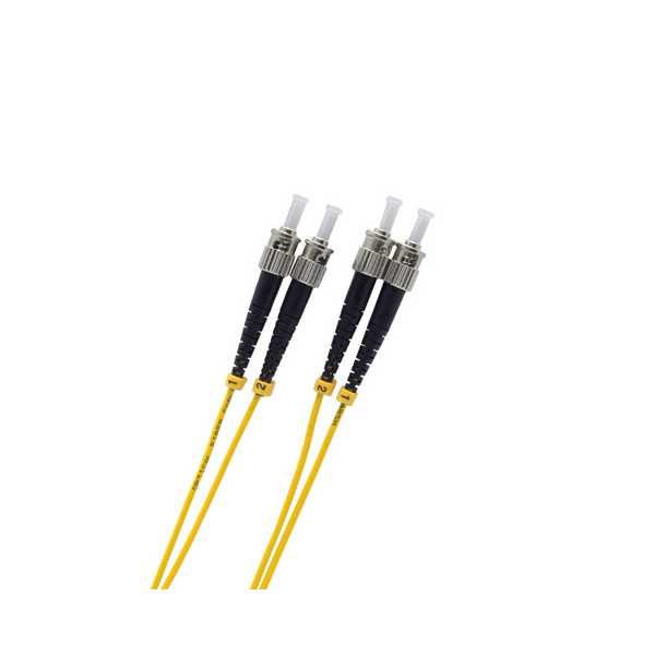 Weltron ST/ST 9/125 Single-mode OS1 Duplex Fiber Patch Cable