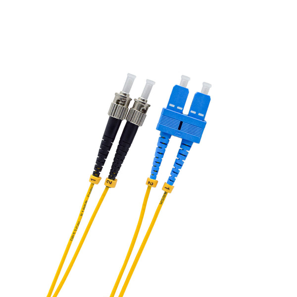 Weltron SC/ST 9/125 Single-mode OS1 Duplex Fiber Patch Cable