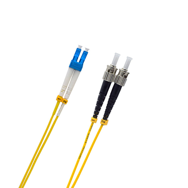 Weltron LC/ST 9/125 Single-mode OS1 Duplex Fiber Patch Cable