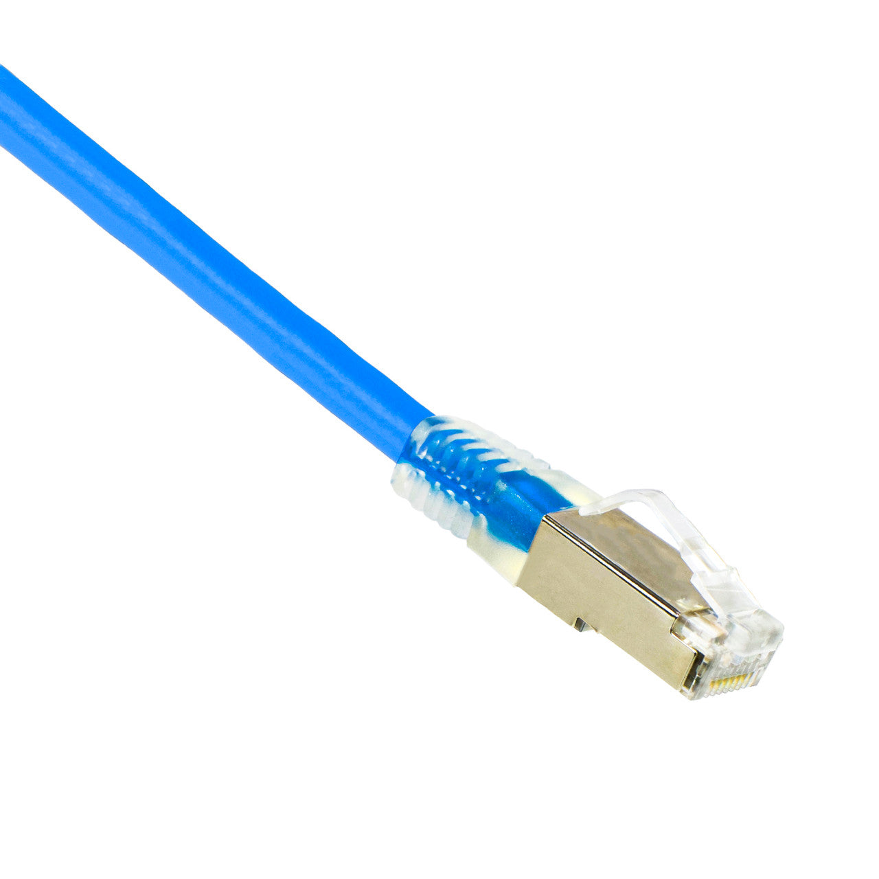 1FT Blue Category 6A CM Shielded S/FTP 26AWG Patch Cable