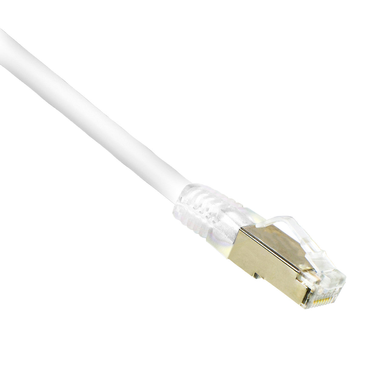 2FT White Category 6A CM Shielded S/FTP 26AWG Patch Cable