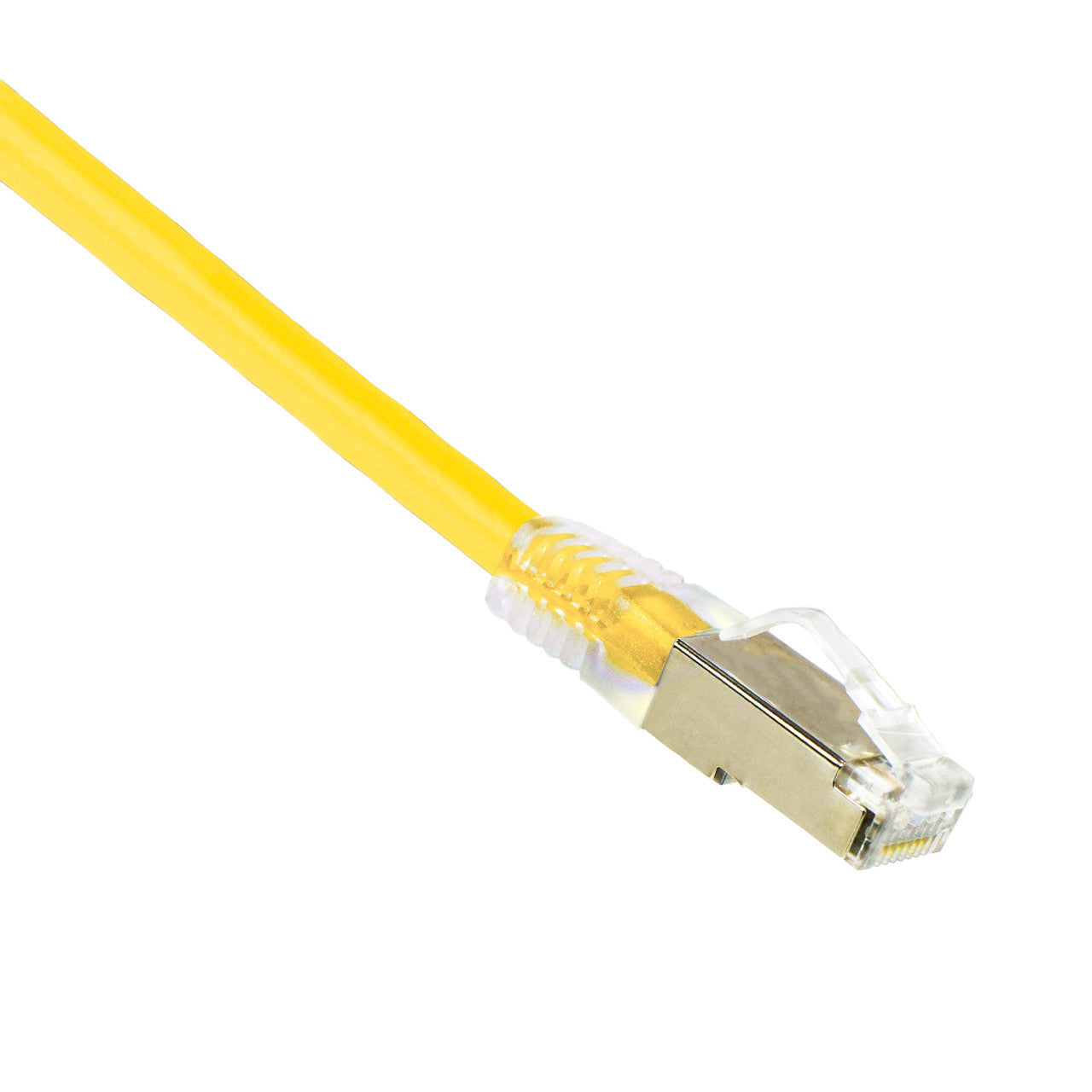 1FT Yellow Category 6A CM Shielded S/FTP 26AWG Patch Cable