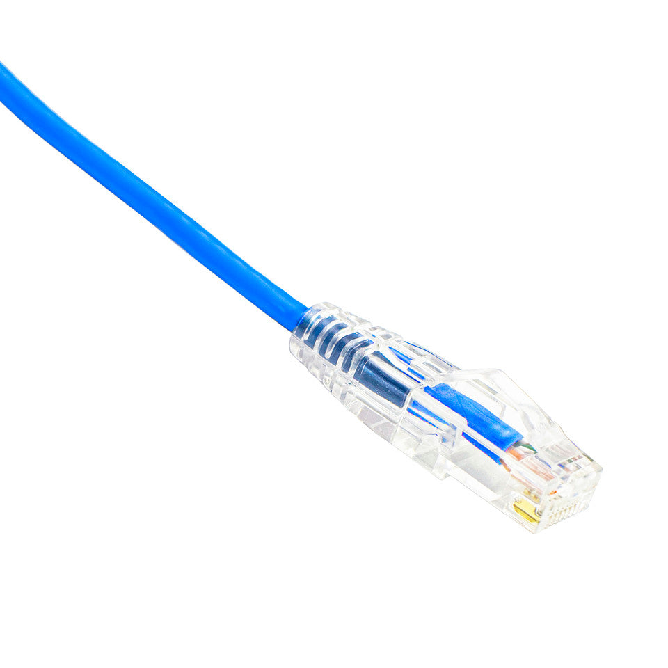 0.5FT Blue Category 6 Slim CM U/UTP 28AWG Patch Cable