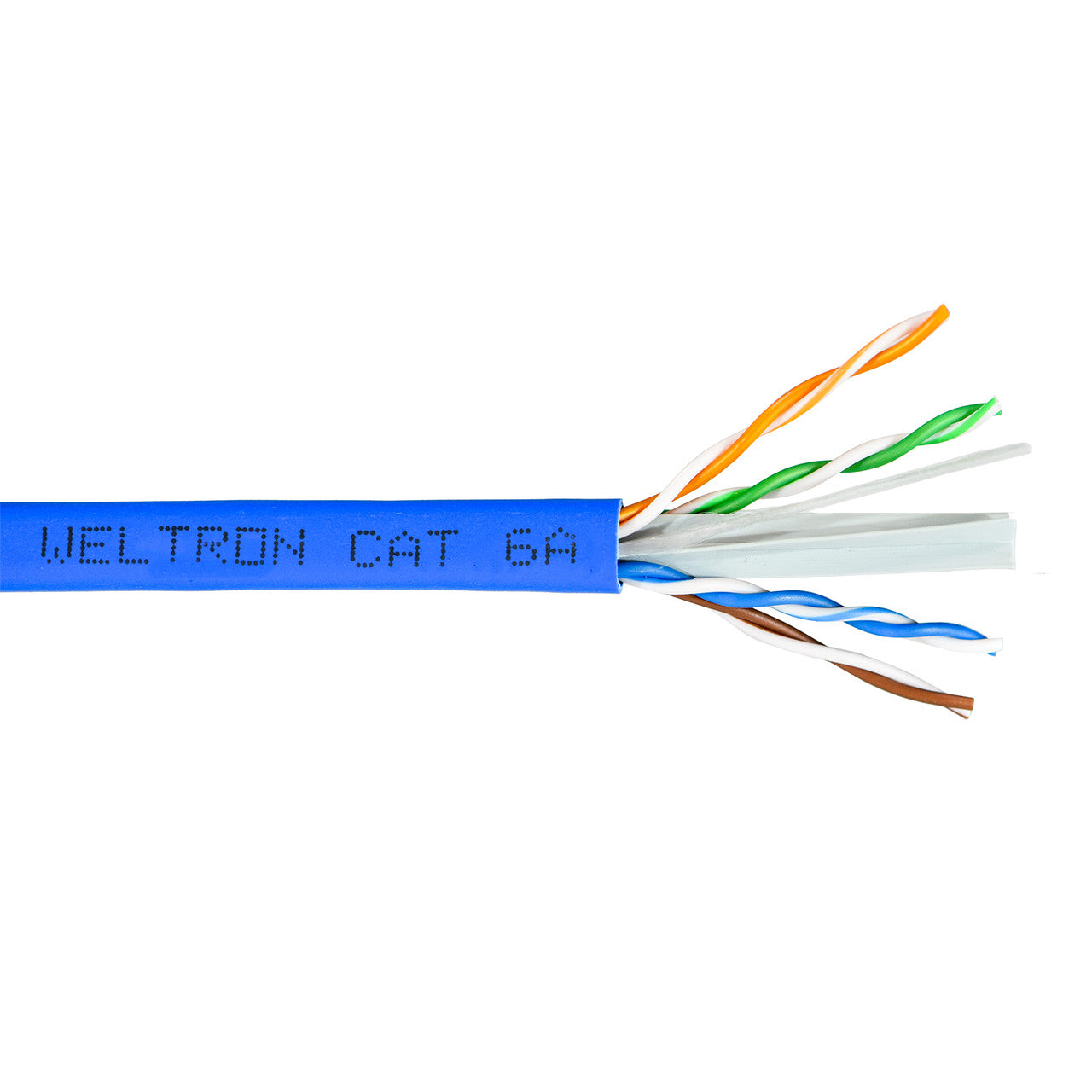 Weltron Blue Category 6A Solid U/UTP D_23AWG CMR