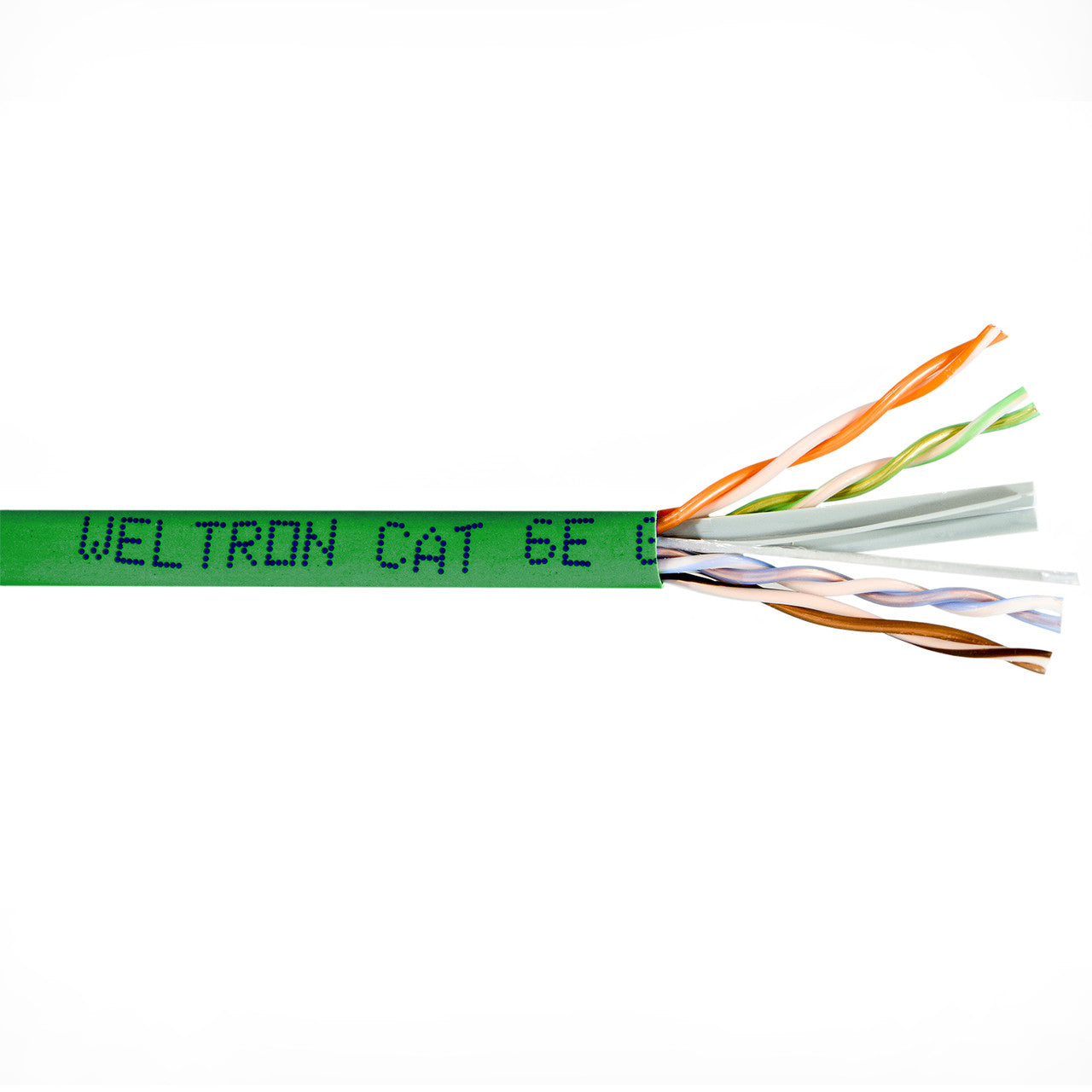 Weltron Green Category 6 Solid 23AWG U/UTP CMP (Plenum)