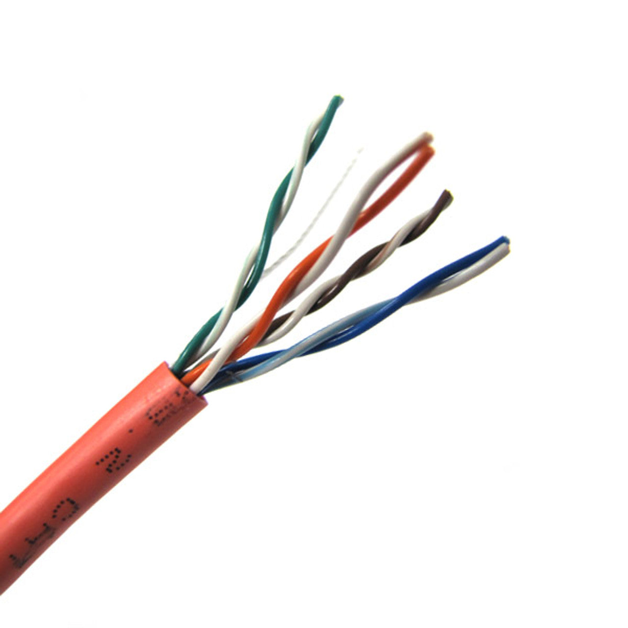 Weltron Orange Category 6 Solid 23AWG U/UTP CMP (Plenum)