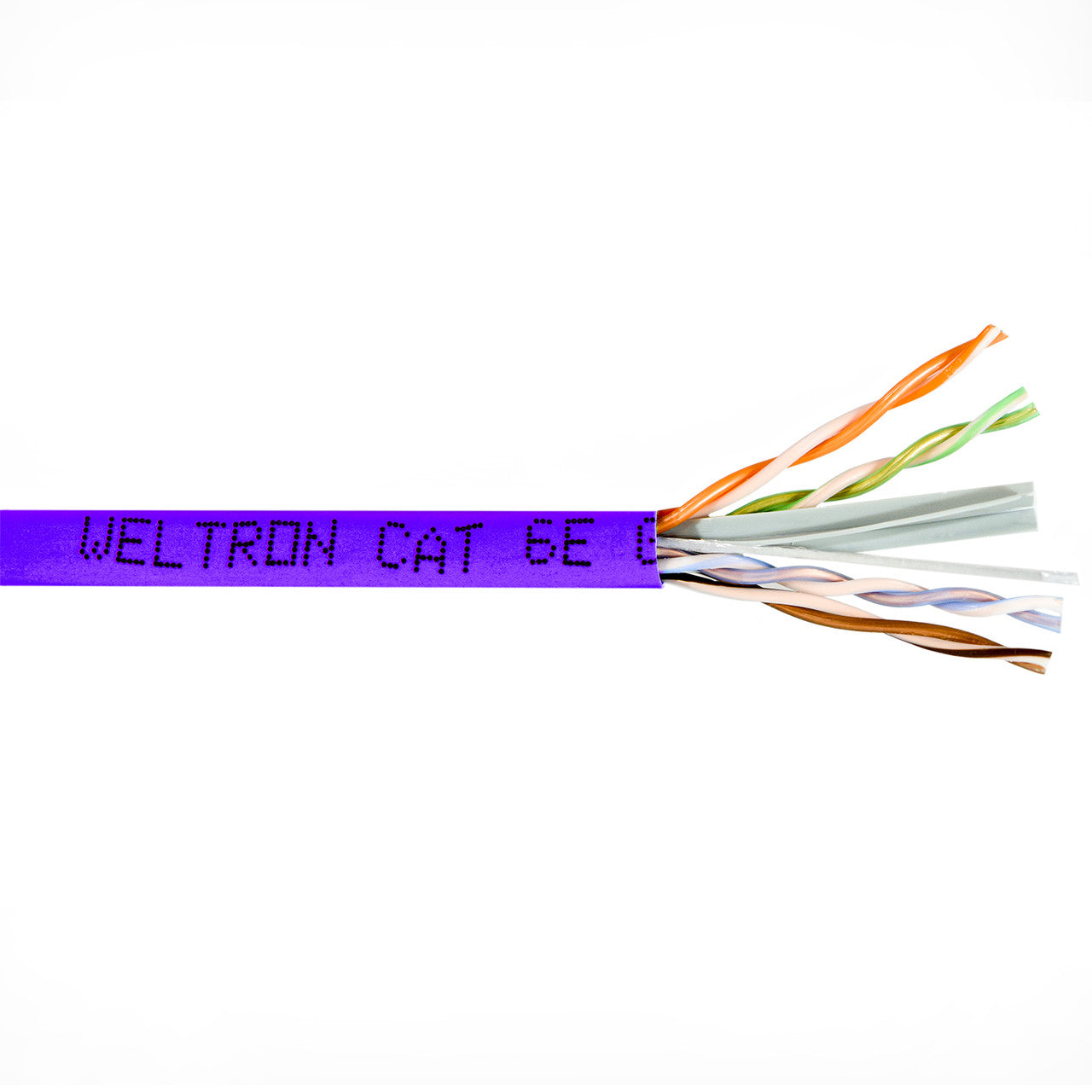 Weltron Purple Category 6 Solid 23AWG U/UTP CMP (Plenum)