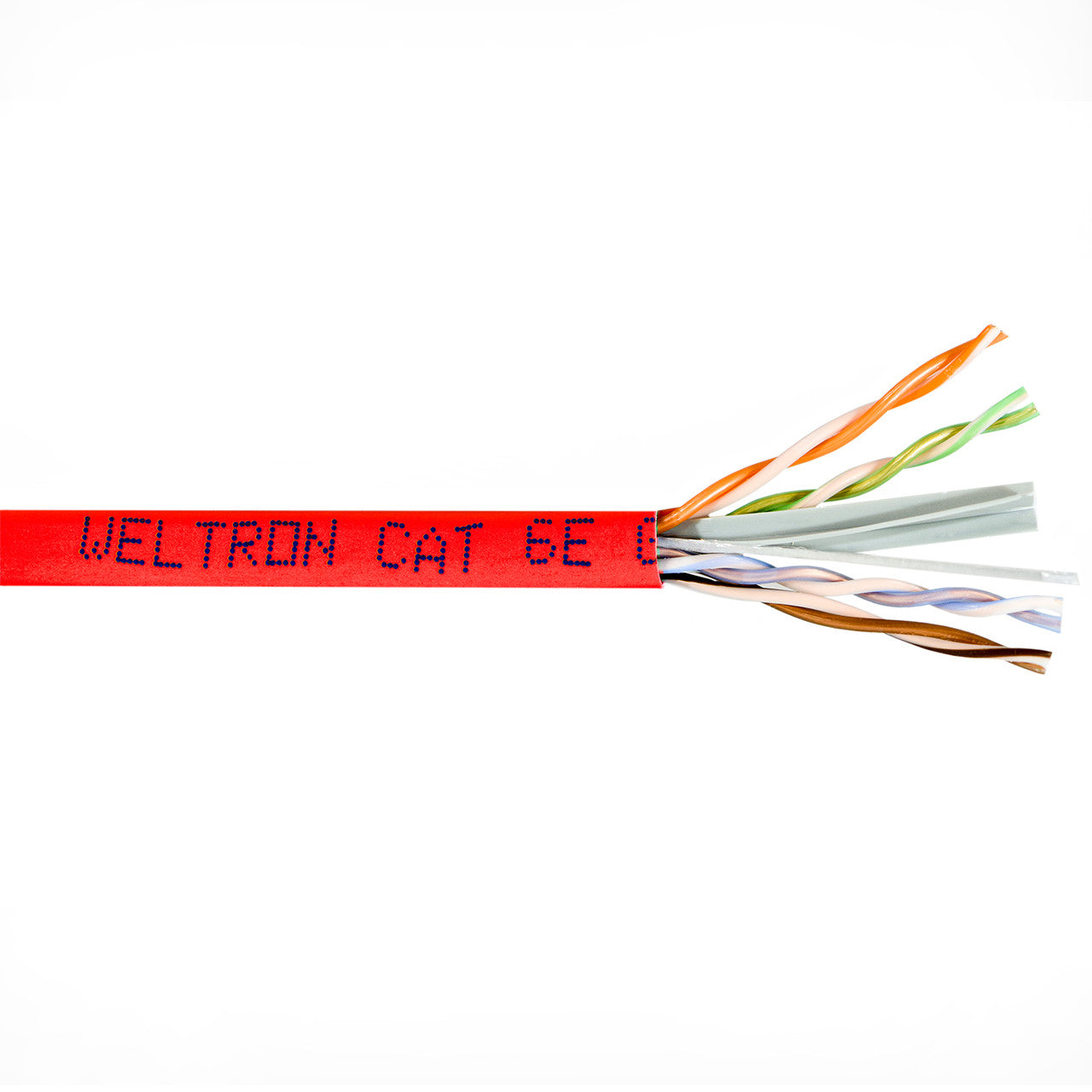 Weltron Red Category 6 Solid 23AWG U/UTP CMP (Plenum)