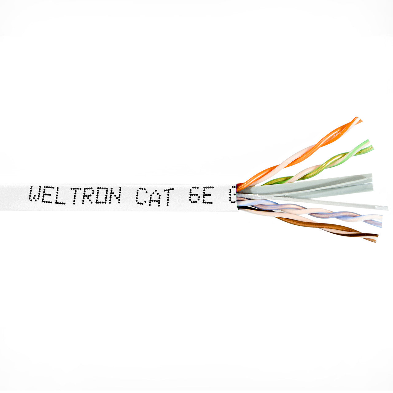 Weltron White Category 6 Solid 23AWG U/UTP CMP (Plenum)