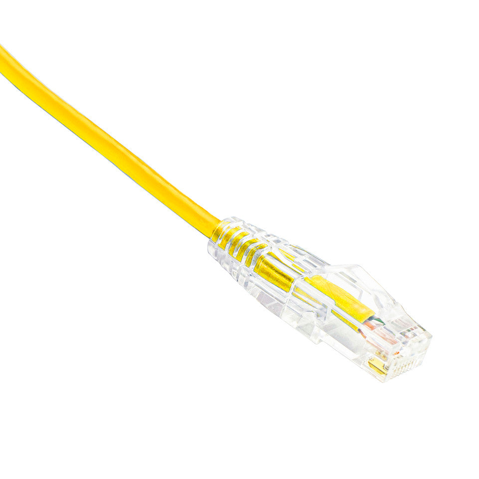 1FT Yellow Category 6 Slim CM U/UTP 28AWG Patch Cable