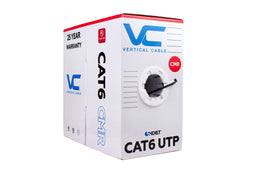 Blue Cat6 Riser (CMR) Ethernet cable bulk pull-box for structured cabling installations