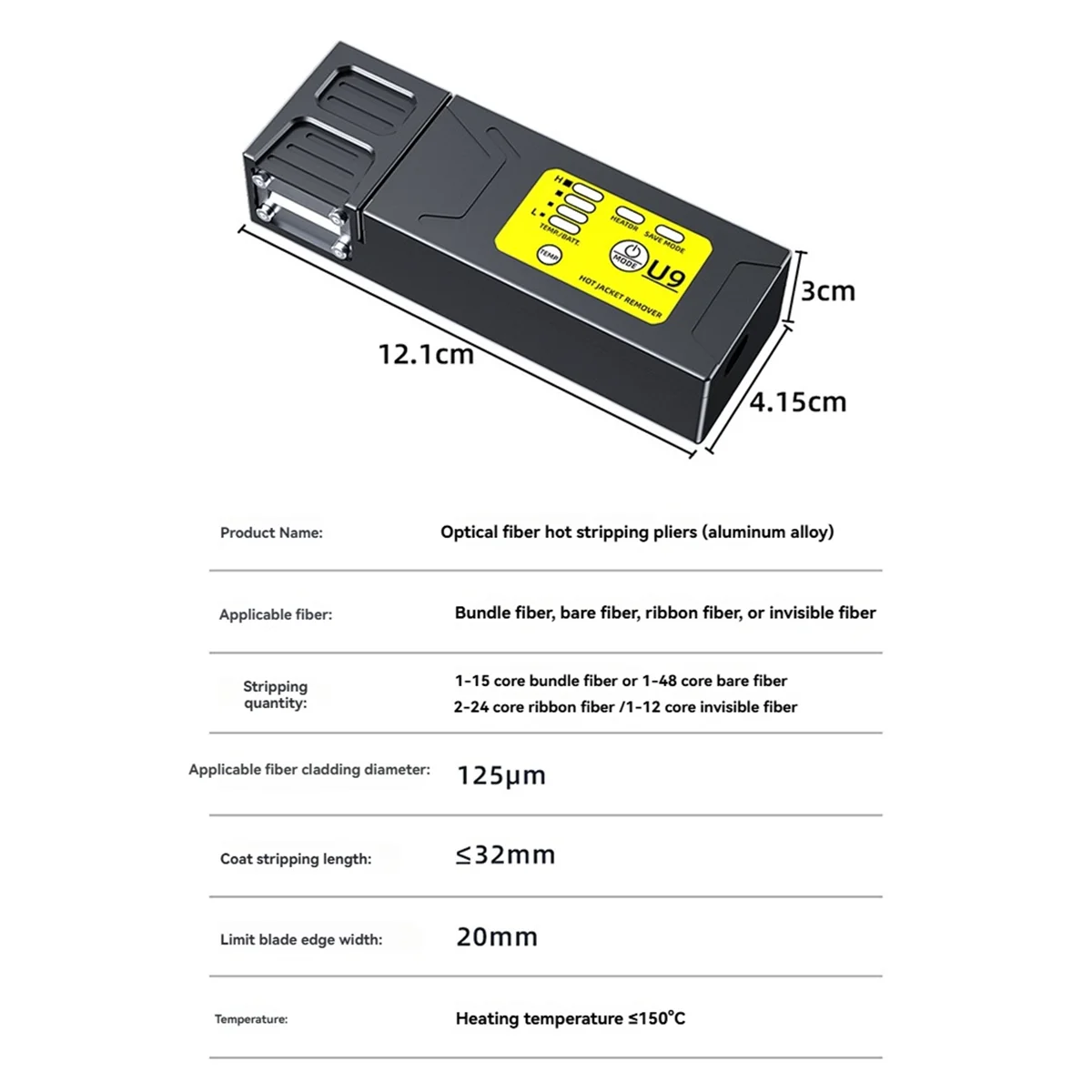 Fiber Optic Thermal Stripper Rechargeable With charging cord