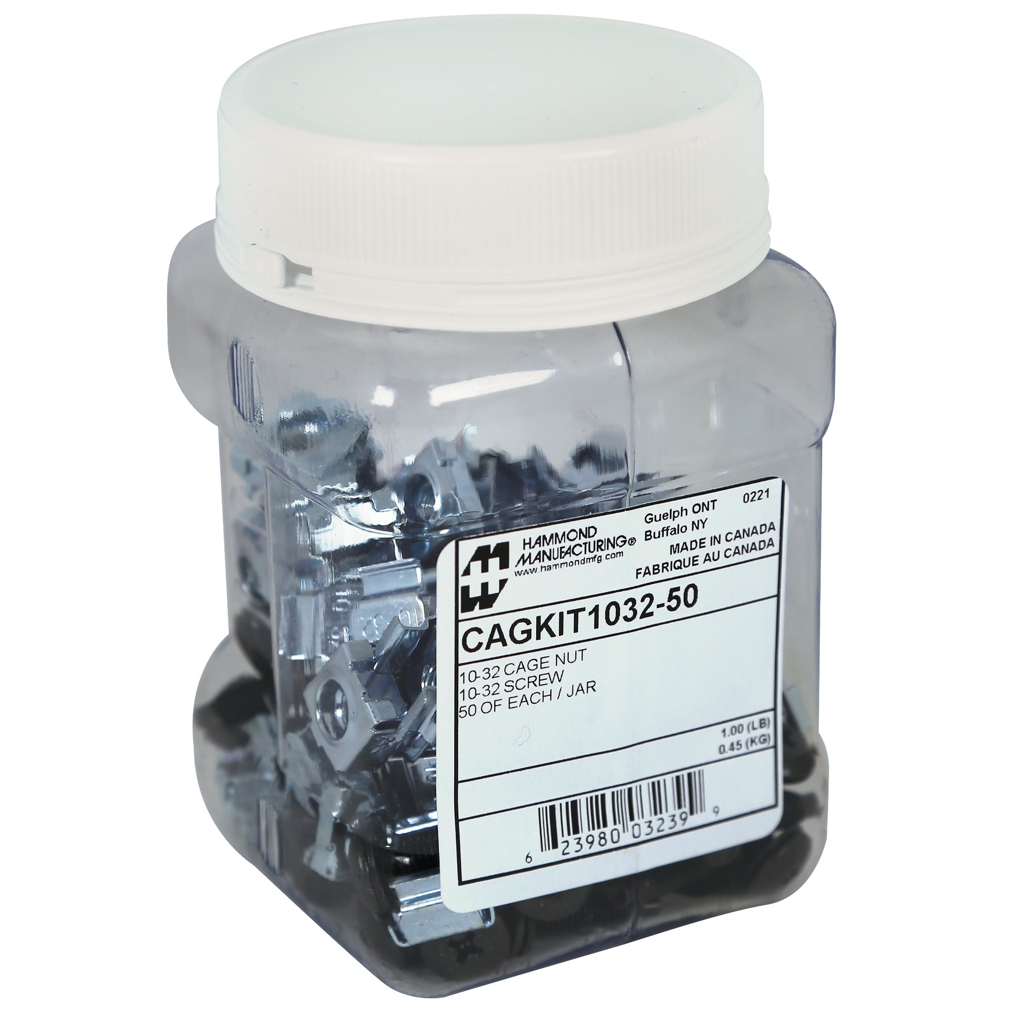 Hammond 50PK 10-32 CAGNUTS & SCREWS