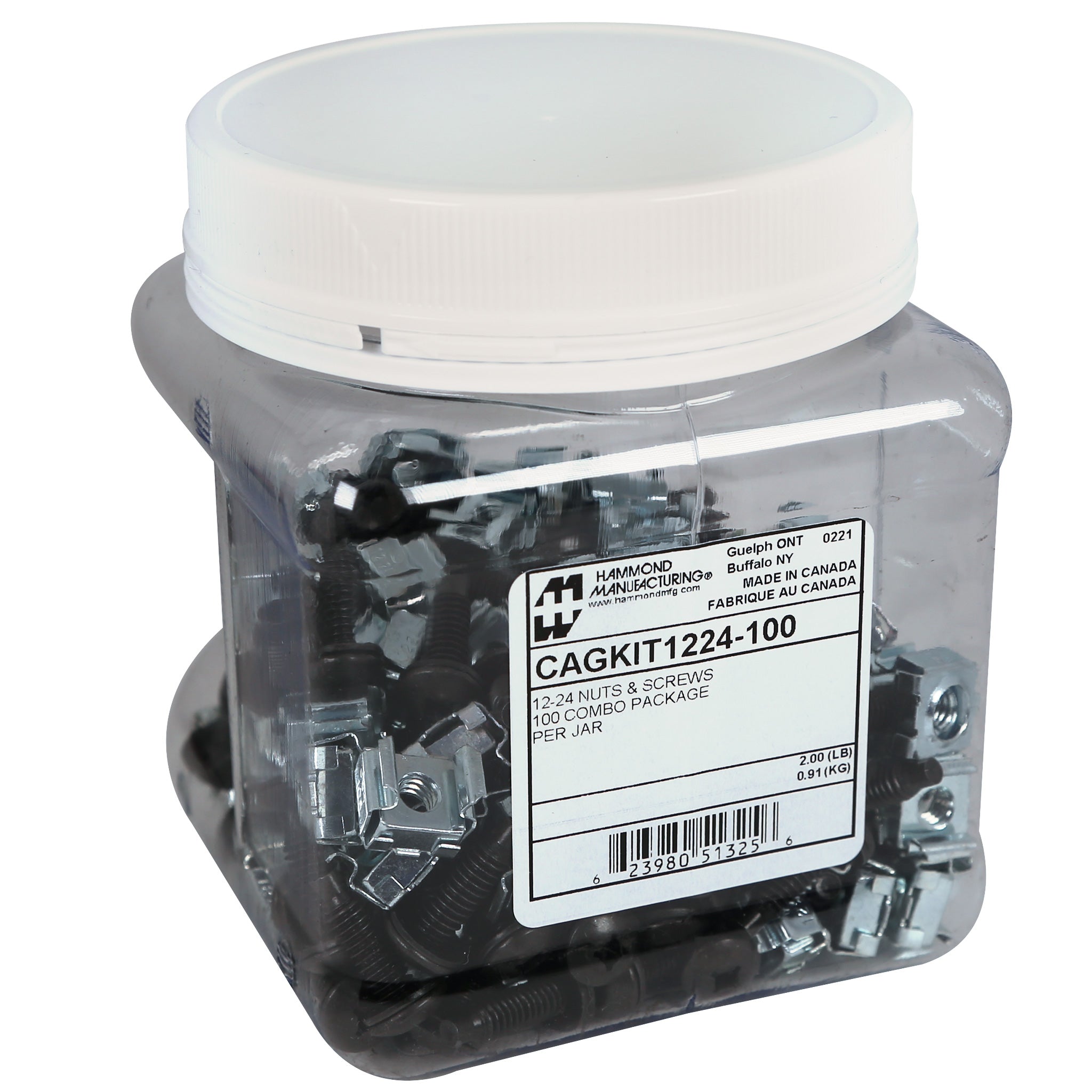 Hammond 100PK 12-24 CAGNUTS & SCREWS