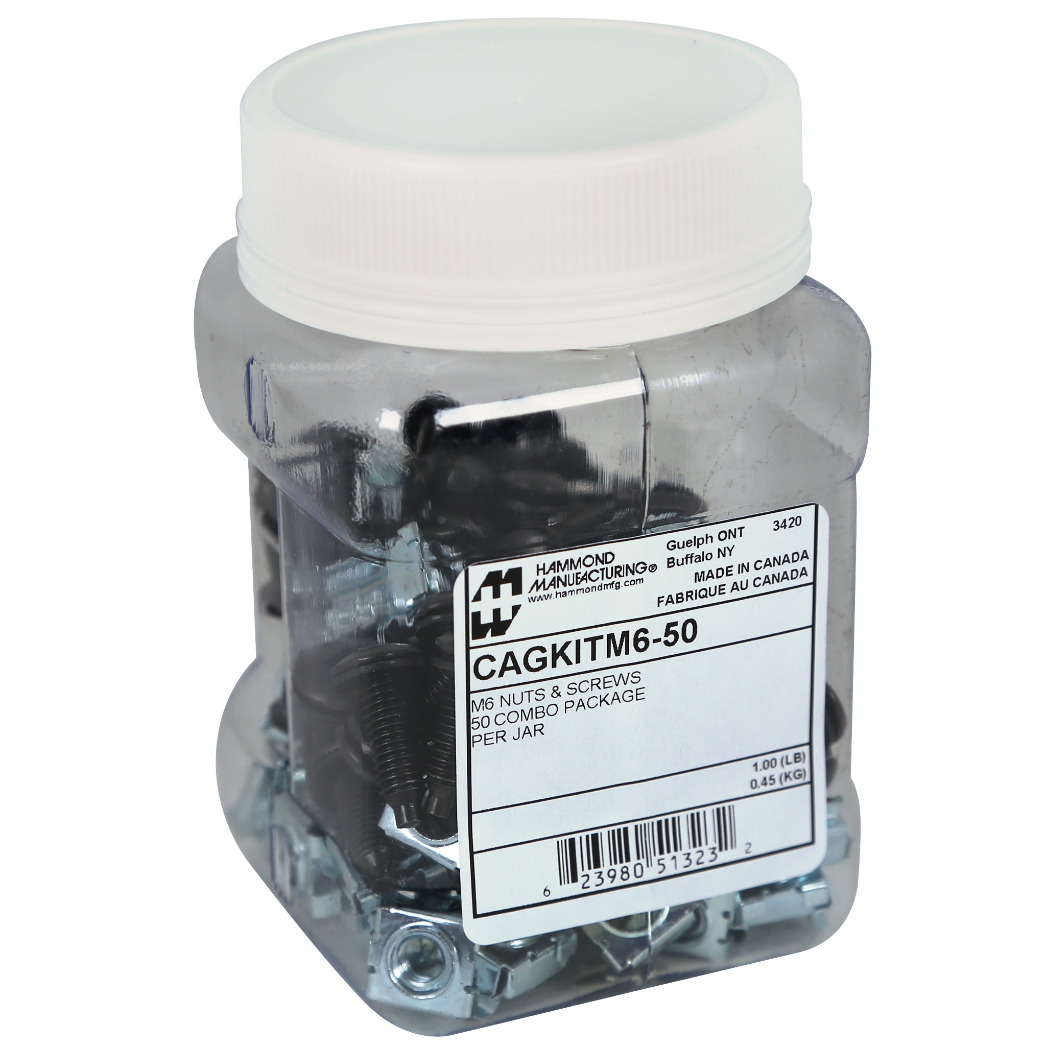 Hammond 50PK M6 CAGNUTS & SCREWS