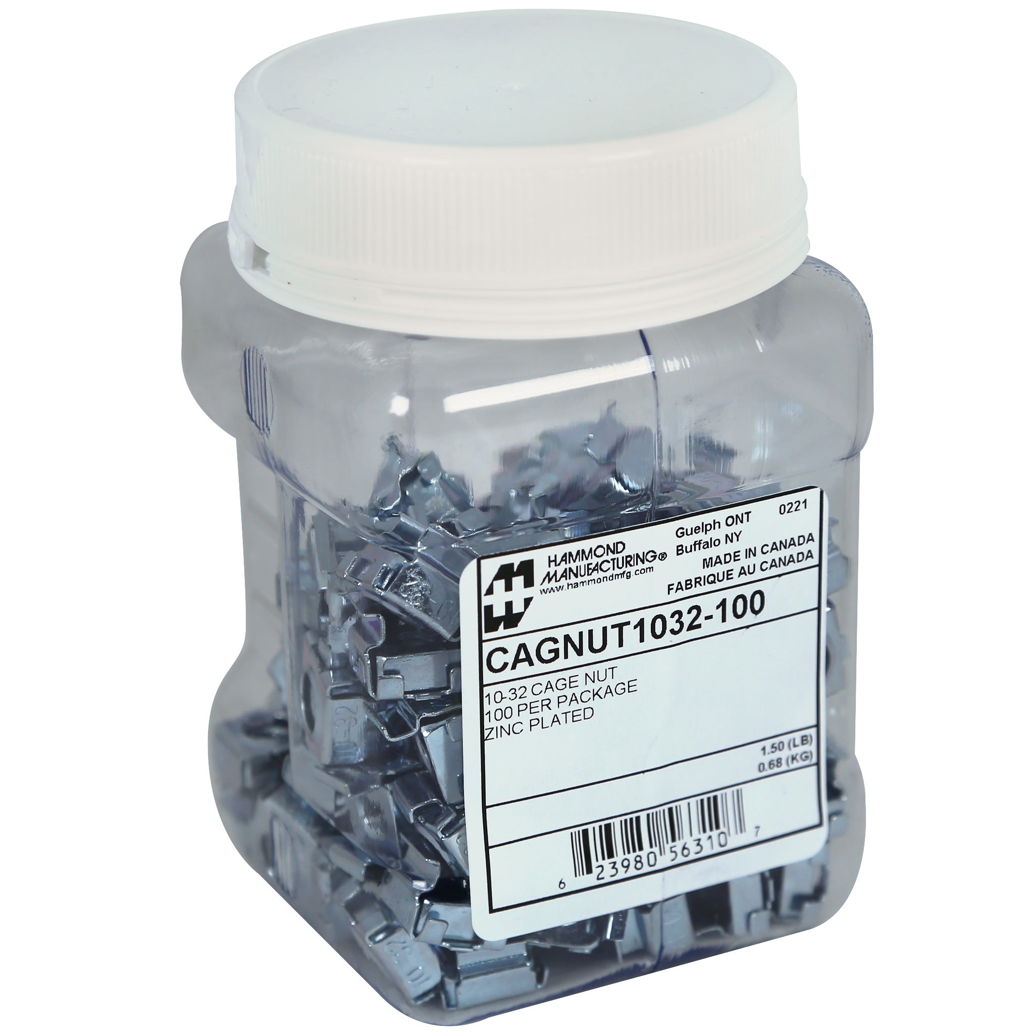 Hammond 100PK 10-32 CAGNUTS