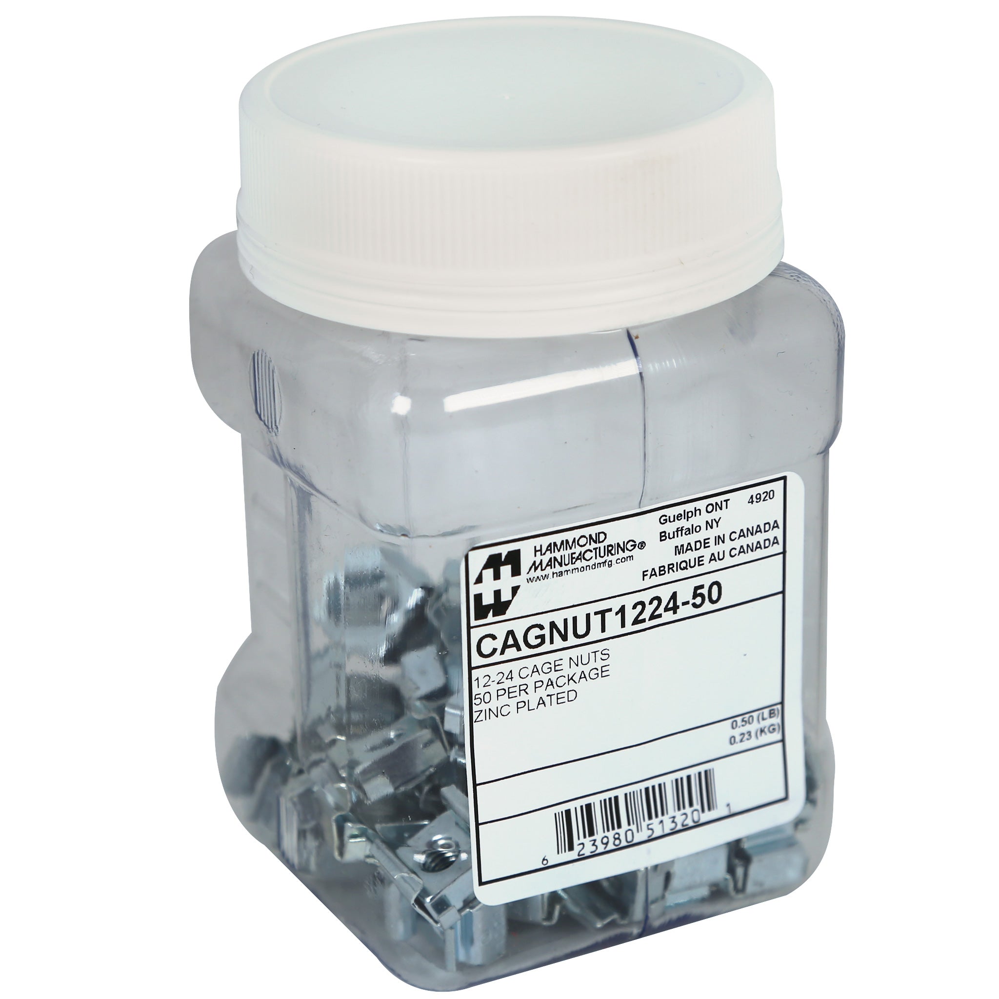 Hammond 50-PKG 12-24 CAGE NUTS