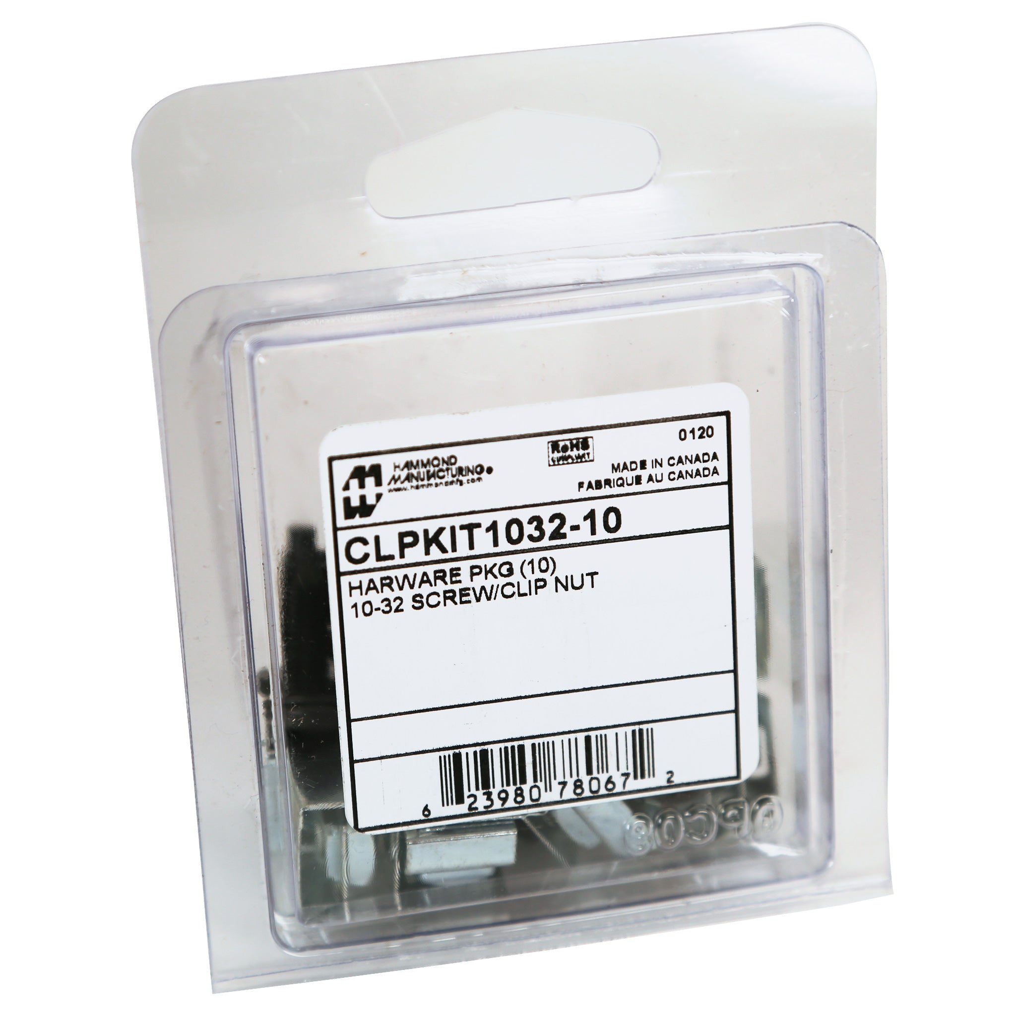 Hammond 10PK 10-32 CLIPNUTS & SCREWS
