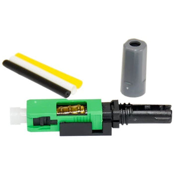 TechLogix SMU-SCA Single mode 250um/900um/2.0mm/3.0mm SC click-on connector Angle Polish
